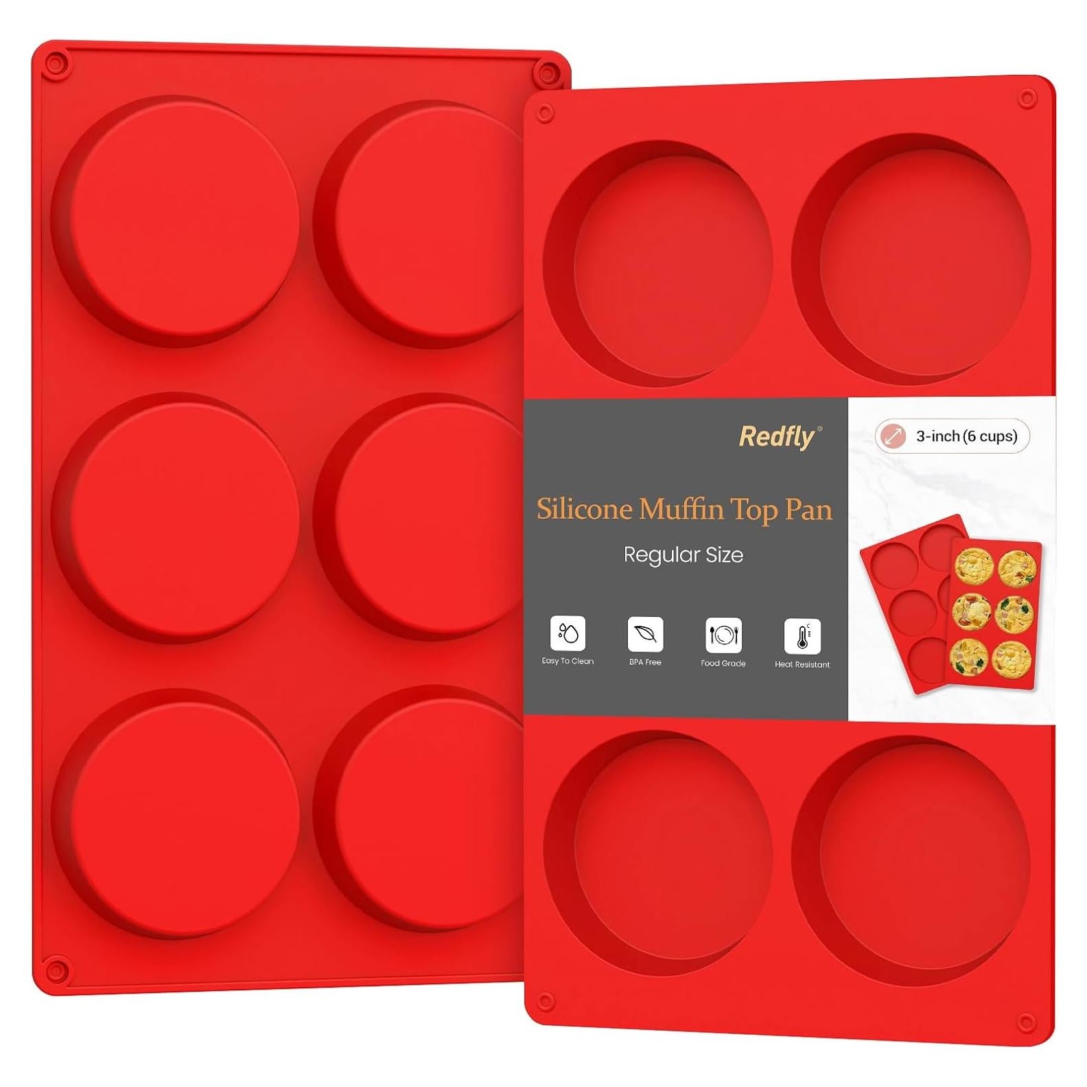 Moldes de Silicona para Huevos Redfly 2 Pcs 7.62 cm Antiadherentes
