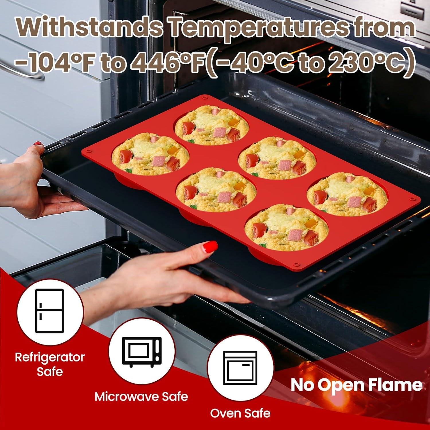 Moldes de Silicona para Huevos Redfly 2 Pcs 7.62 cm Antiadherentes