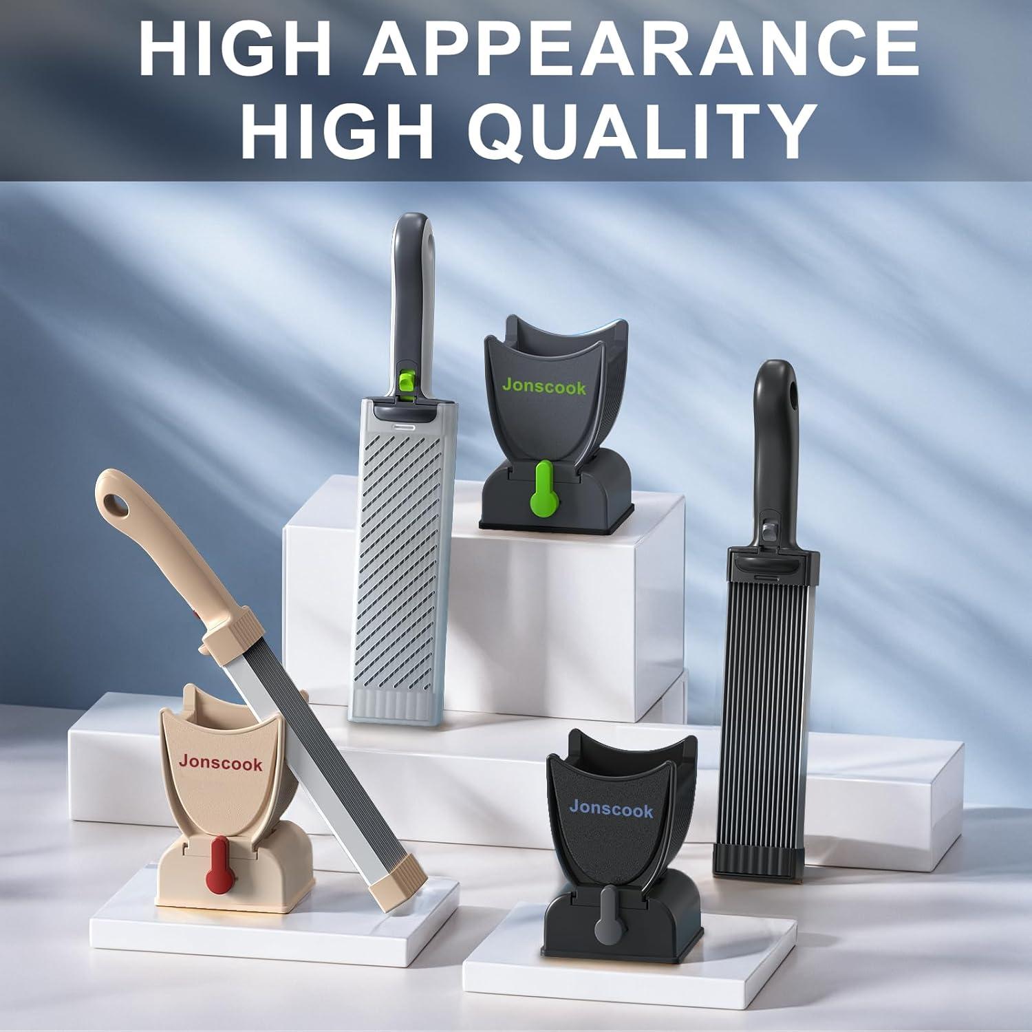 Cortadora de Carne Jonscook MS001 Manual 17 Cuchillas Gris