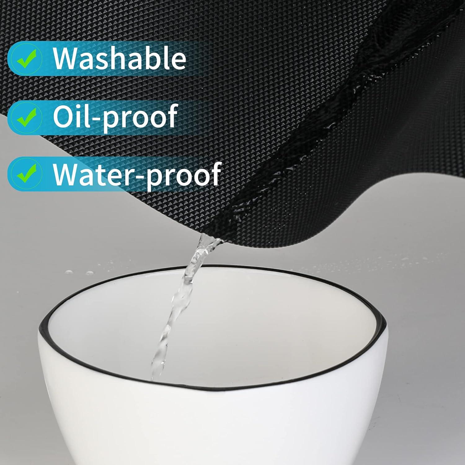 Forro de Estante de Cocina HooTown 30x150 cm Negro Impermeable