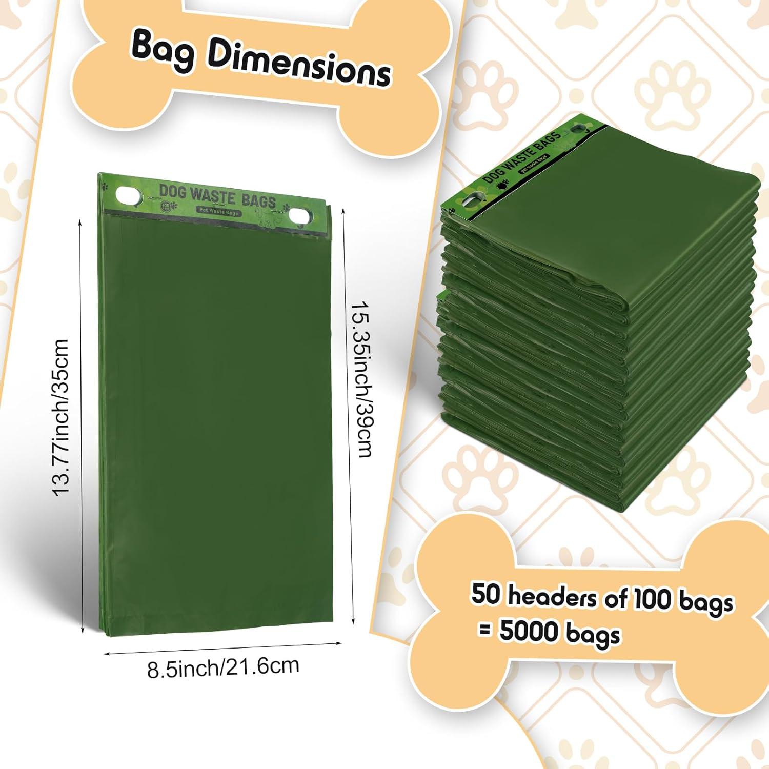 Bolsas de Desechos para Perros Ireer 5000 Pcs Verde