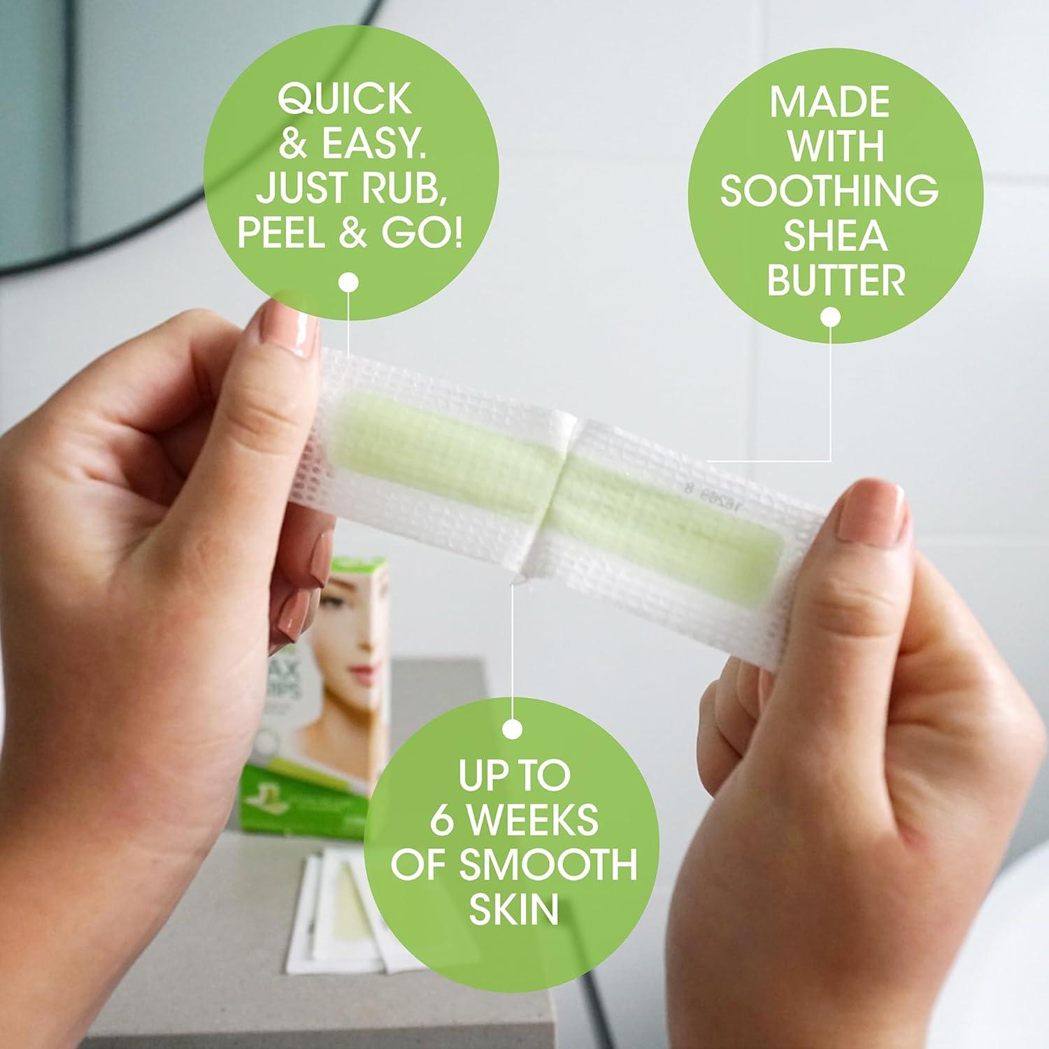 Cintas de Cera Facial Nad's - Hipoalergénicas - 20 Cintas