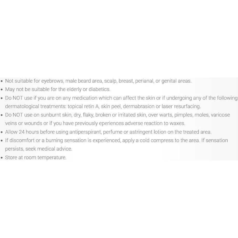 Cintas de Cera Facial Nad's - Hipoalergénicas - 20 Cintas