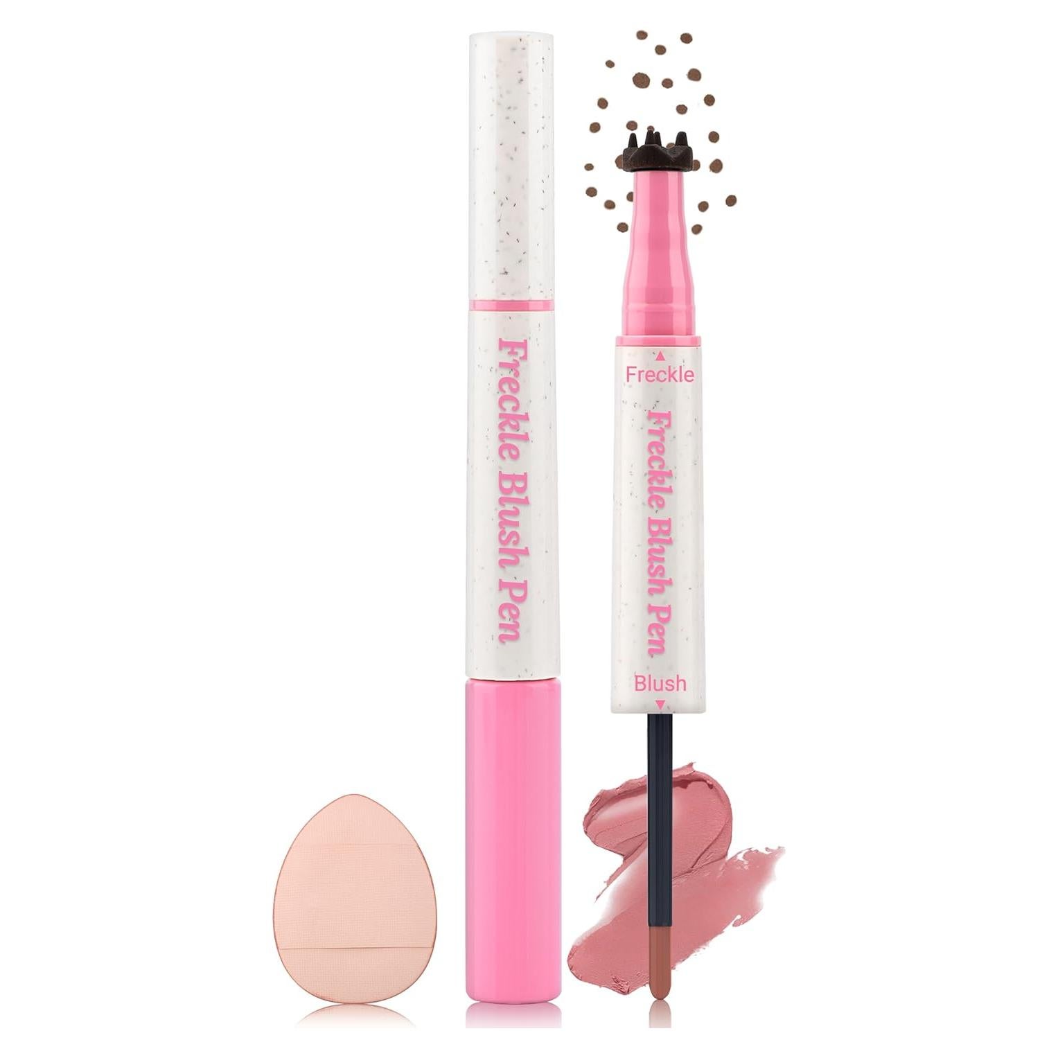 Bolígrafo de Rubor y Pecas Erinde 2 en 1 Marrón Claro y Rosa