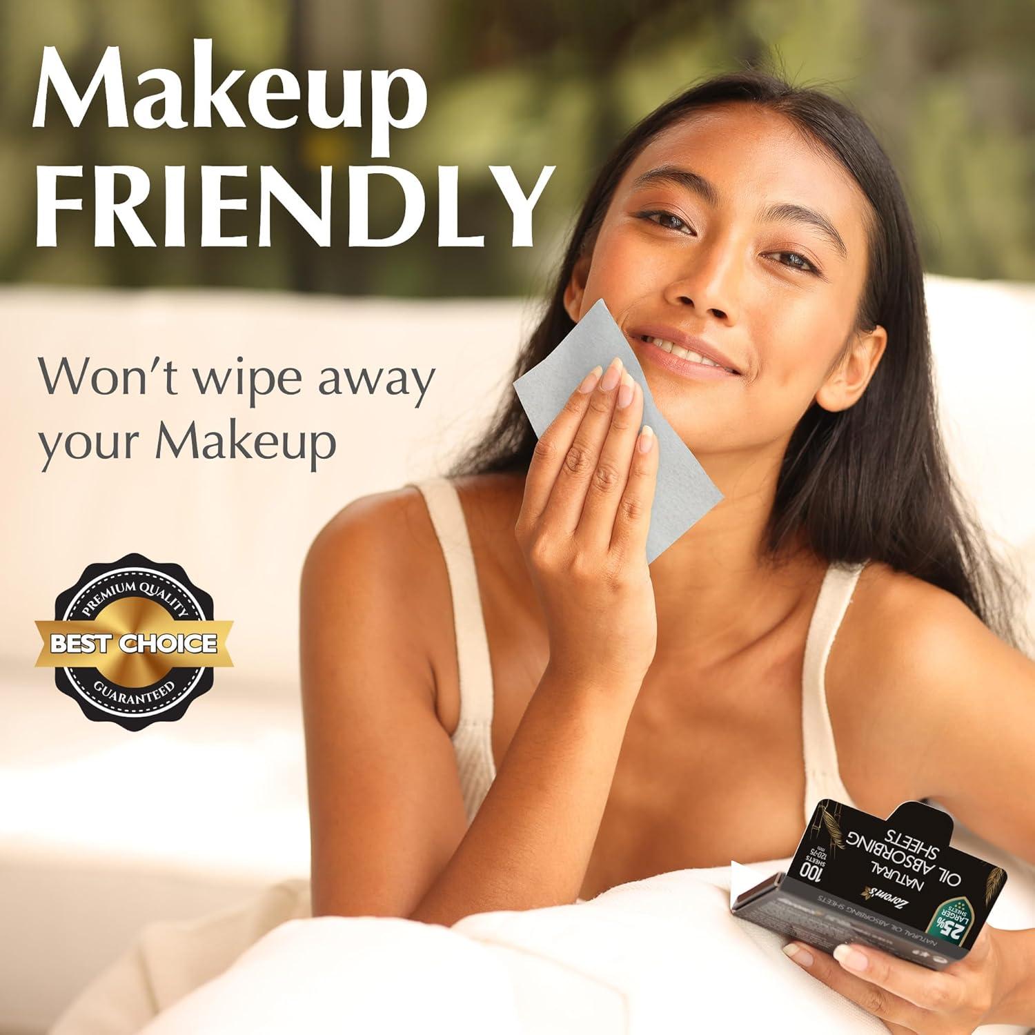 Hojas Absorbentes de Aceite Zorom's con Carbón de Bambú - 100 Unidades