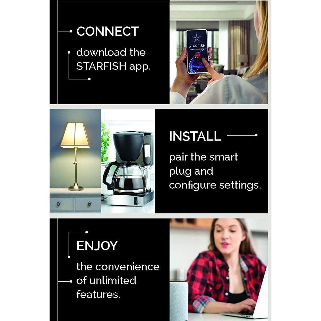 Enchufe Inteligente WiFi Satco S11266 ON/OFF, Blanco