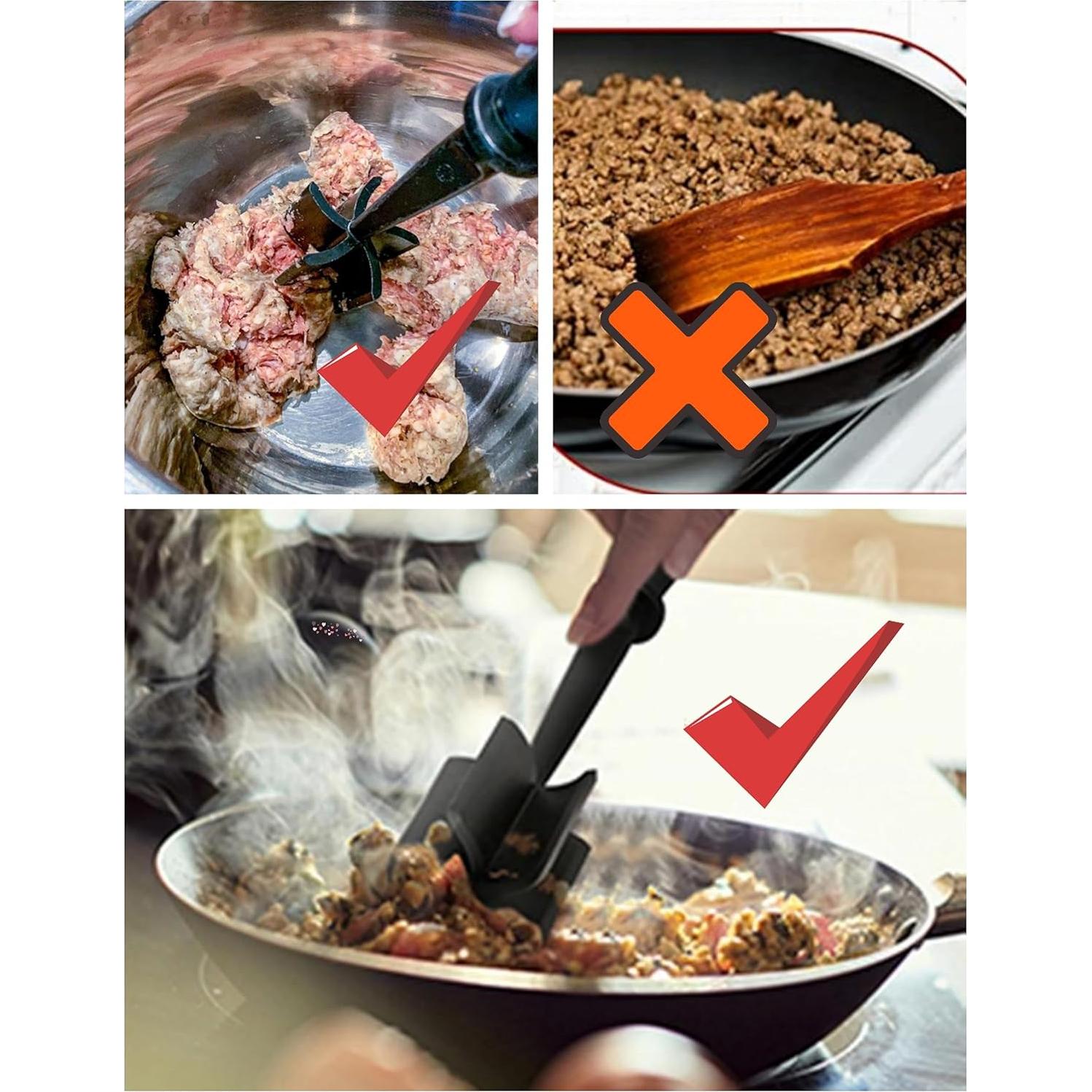 Picador de Carne FANBODTA 30 cm Nylon Resistente al Calor