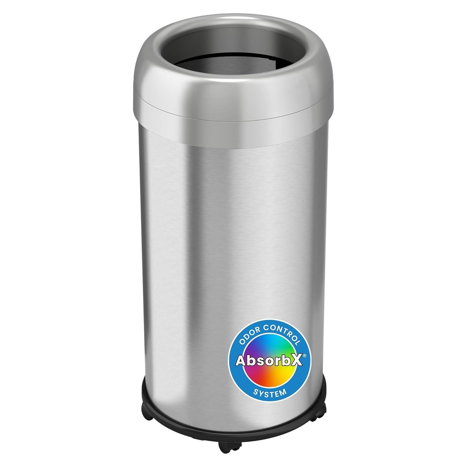 Contenedor Basura iTouchless 60L Acero Inoxidable con Ruedas