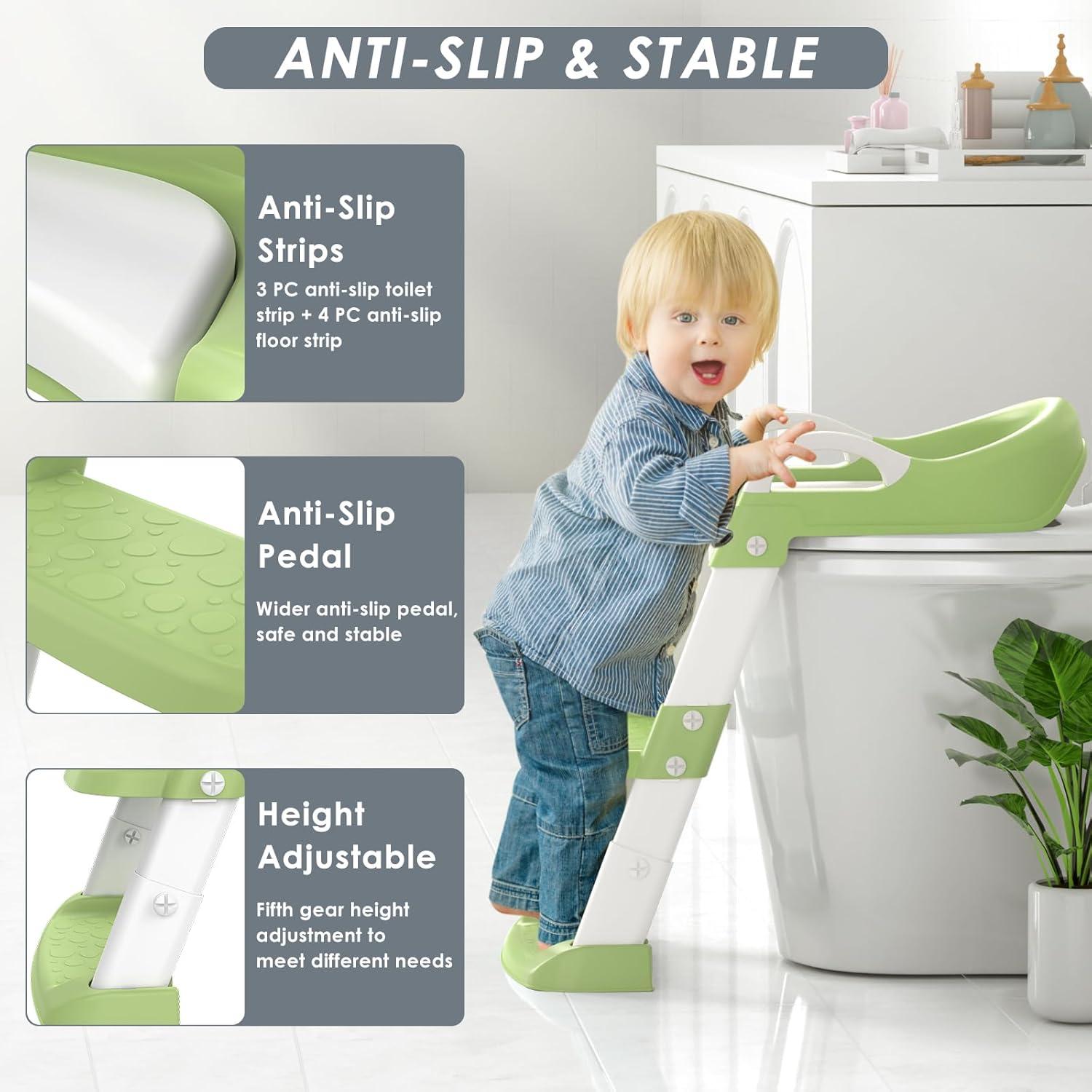 Asiento de Entrenamiento para Baño YT-808 Verde Ajustable