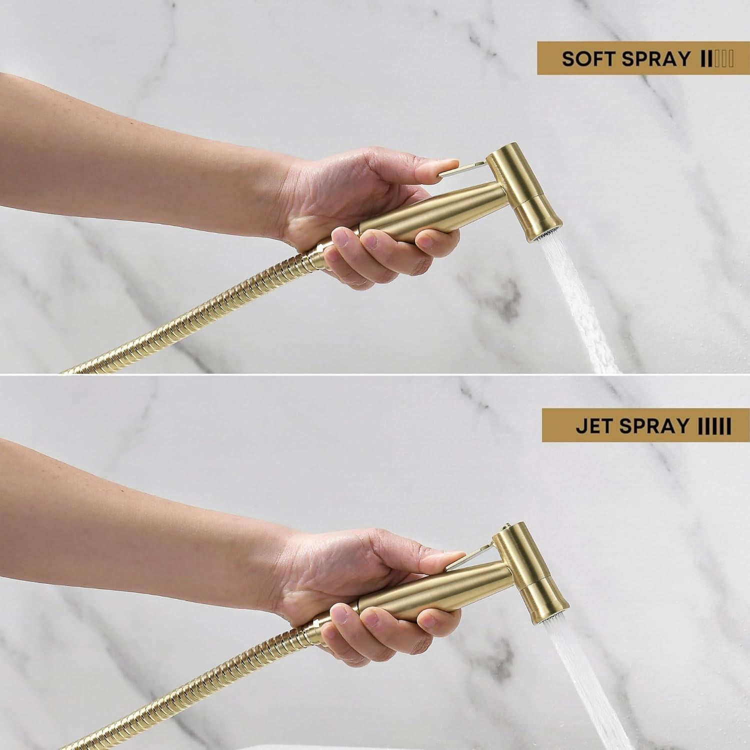 Rociador de Bidet de Mano Purrfectzone Acero Inoxidable Oro