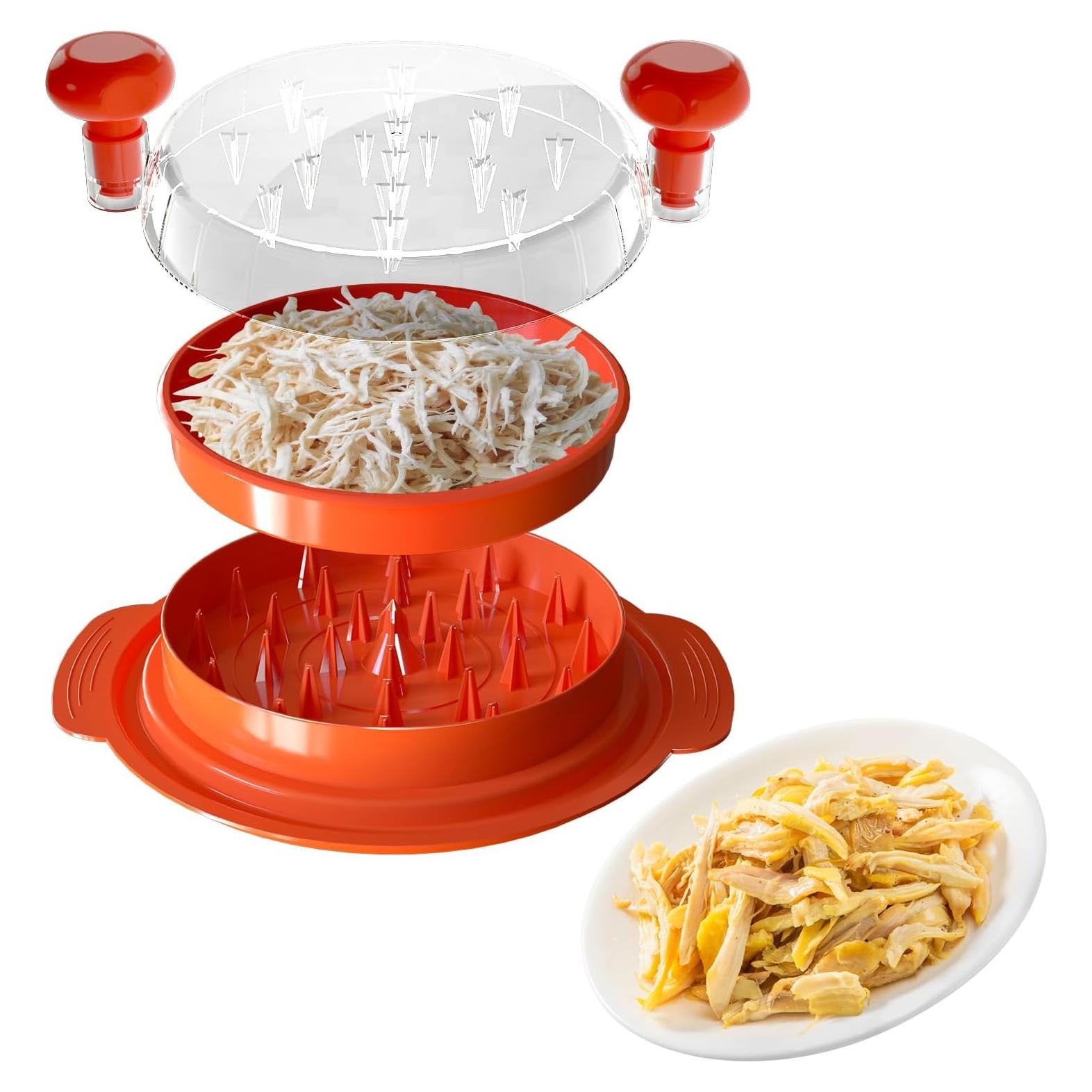 Desmenuzadora de Pollo LSUDFHE Naranja, Apta para Lavavajillas