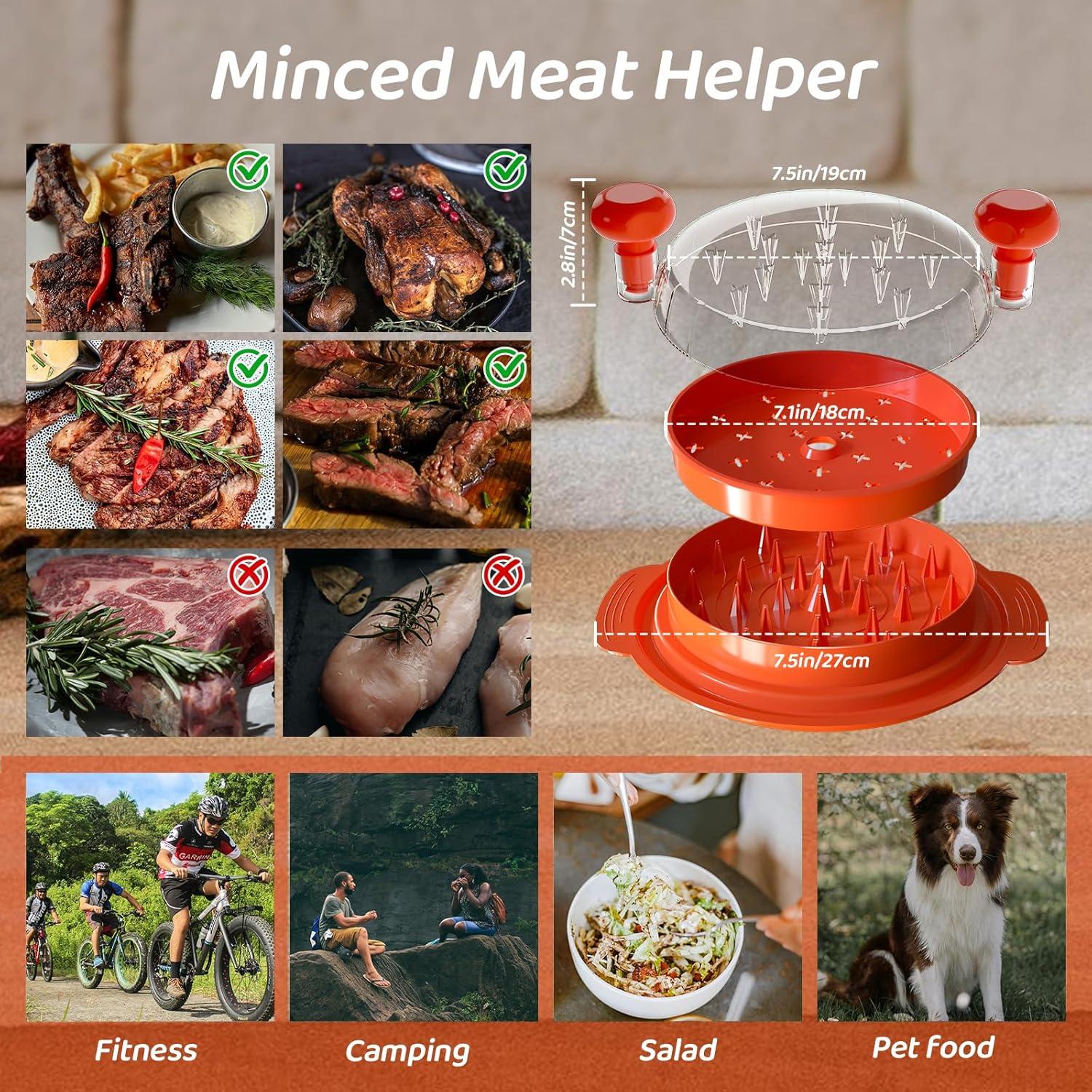 Desmenuzadora de Pollo LSUDFHE Naranja, Apta para Lavavajillas