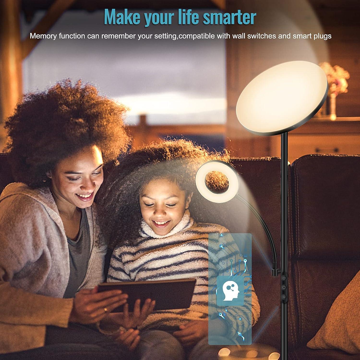 Lámpara de Pie LED Marctronic 42W Regulable con Control Remoto