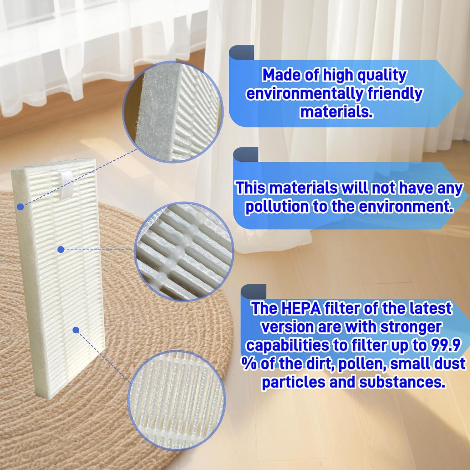 Piezas de Repuesto ROPVACNIC A1 - 4 Cepillos Laterales y 4 Filtros