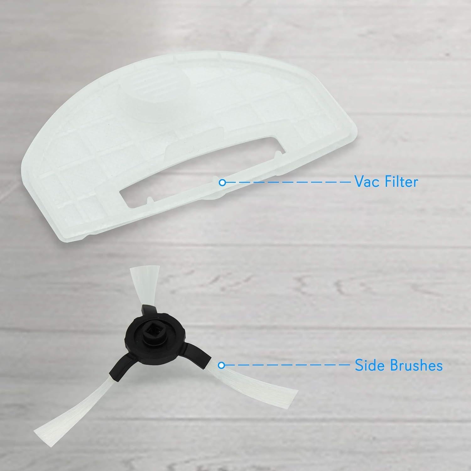 Kit de Repuesto para Aspiradora Robot Pure Clean PRTPUCRC251 - 4 Cepillos y 2 Filtros