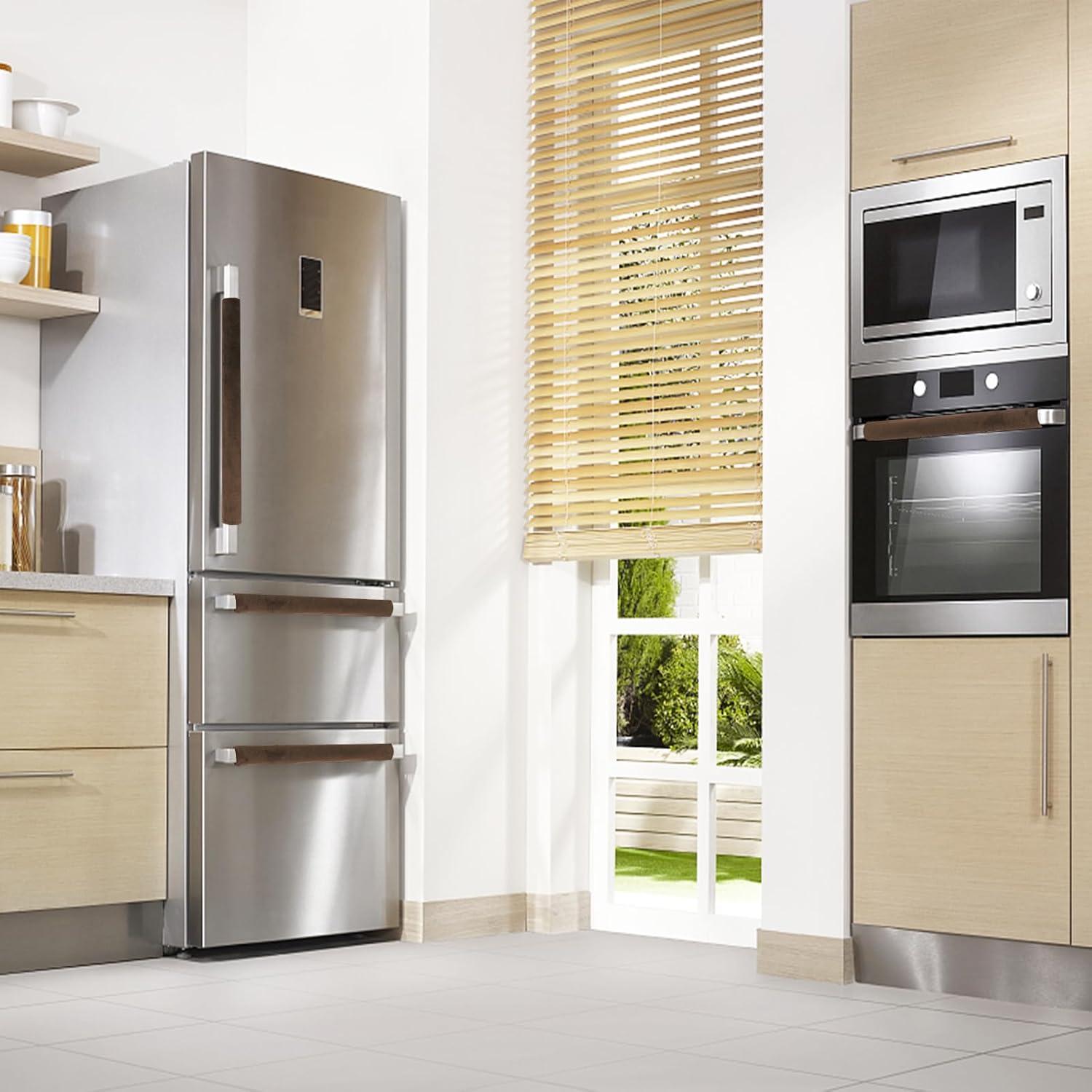 Cubiertas de Manijas de Refrigerador Daixers 3PCS Terciopelo Marrón