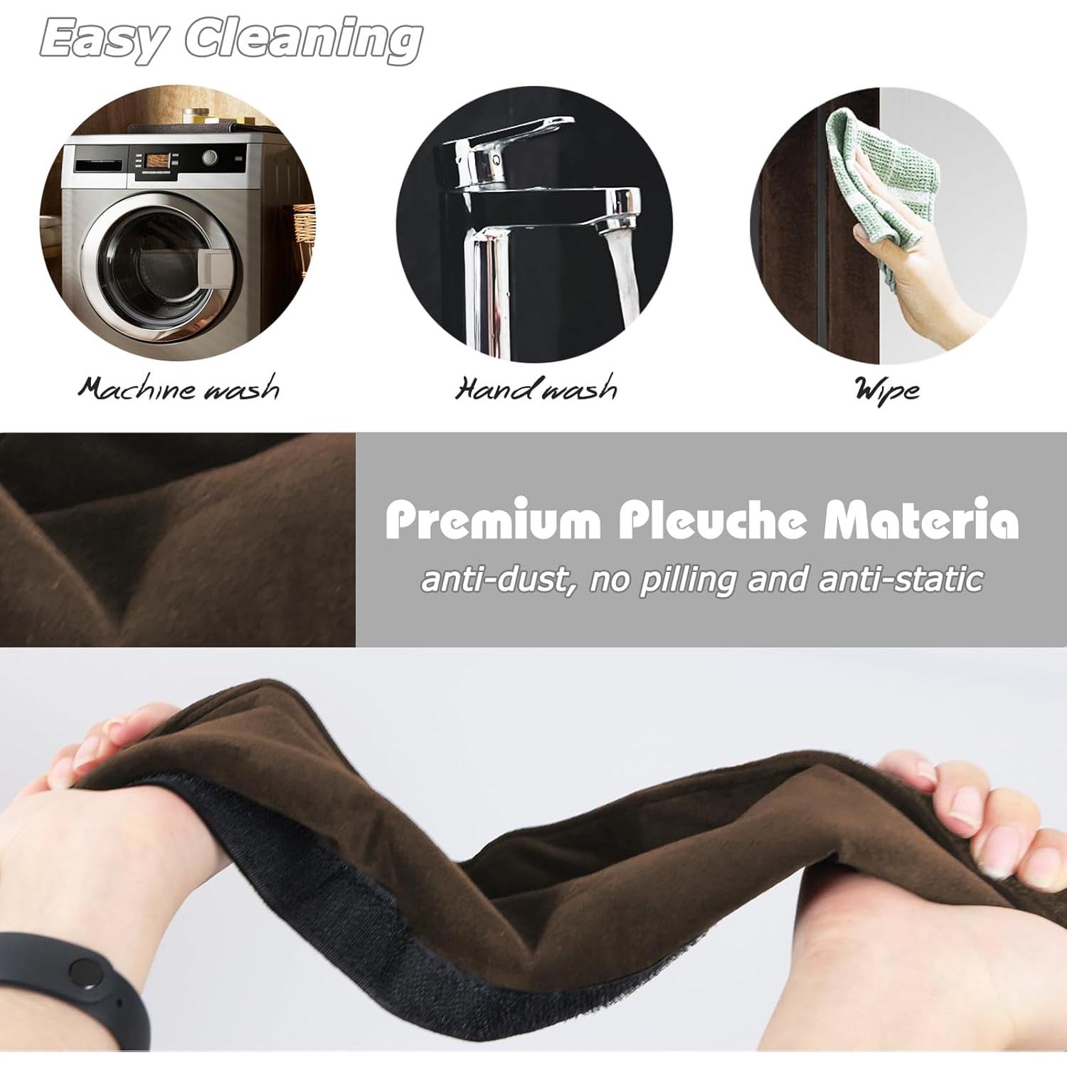 Cubiertas de Manijas de Refrigerador Daixers 3PCS Terciopelo Marrón