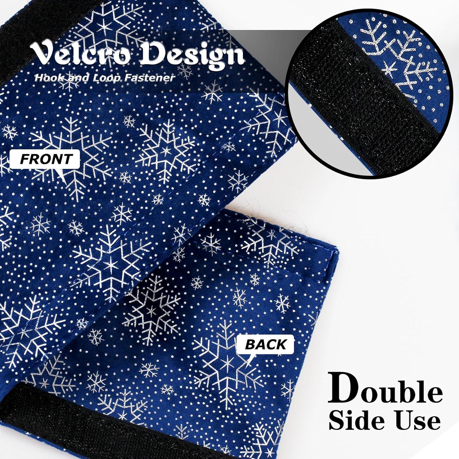 Cubiertas de Mango Daixers 3PCS Terciopelo Plata Azul