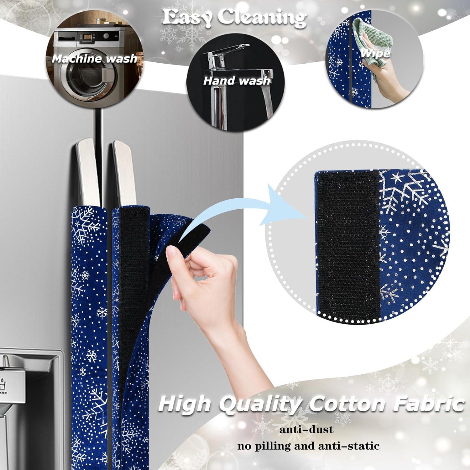 Cubiertas de Mango Daixers 3PCS Terciopelo Plata Azul