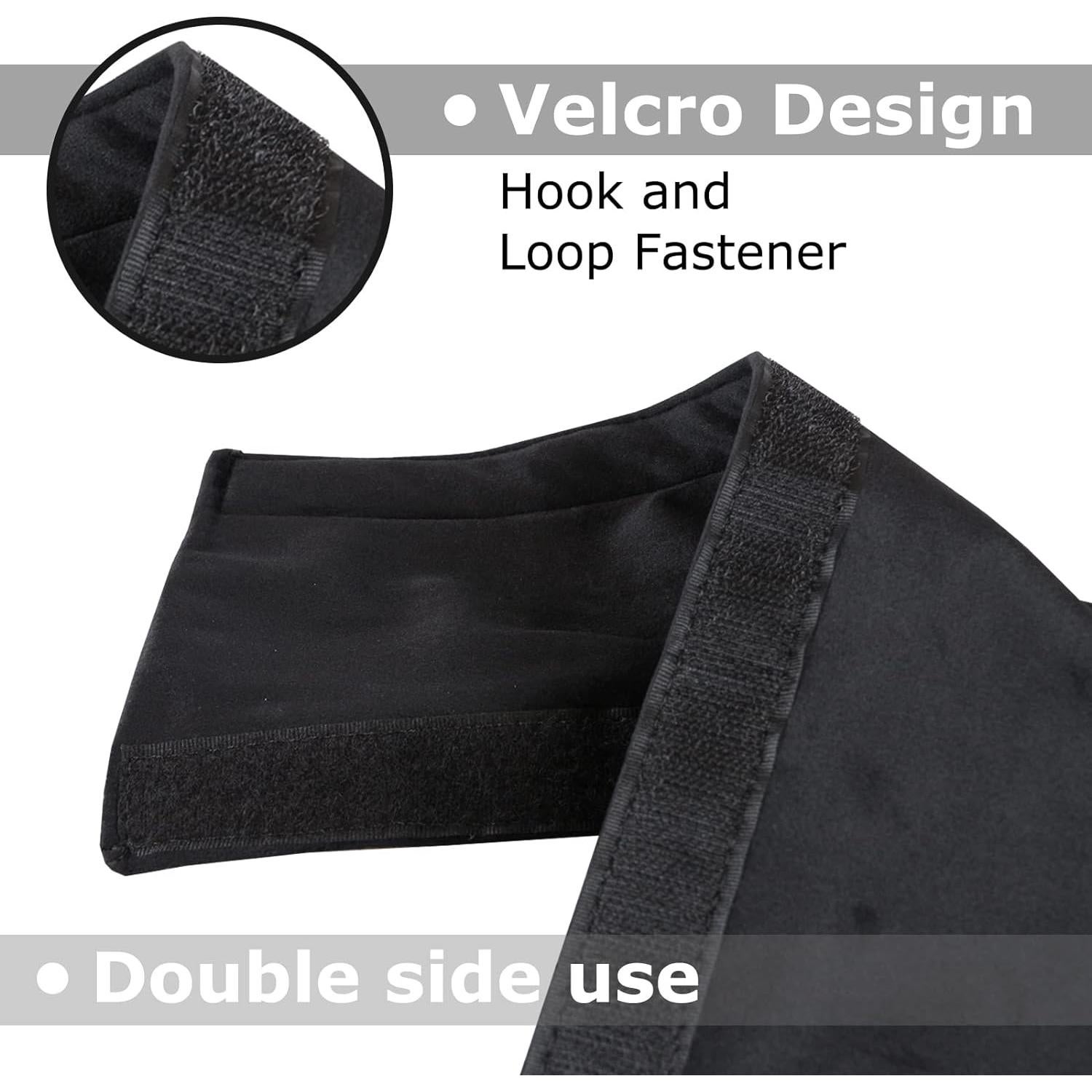 Cubiertas de Mango de Puerta de Refrigerador Daixers 3 Unidades Terciopelo Negro