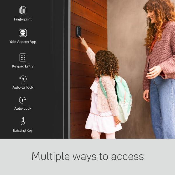 Cerradura Inteligente Yale Approach Biométrica Negra con Teclado