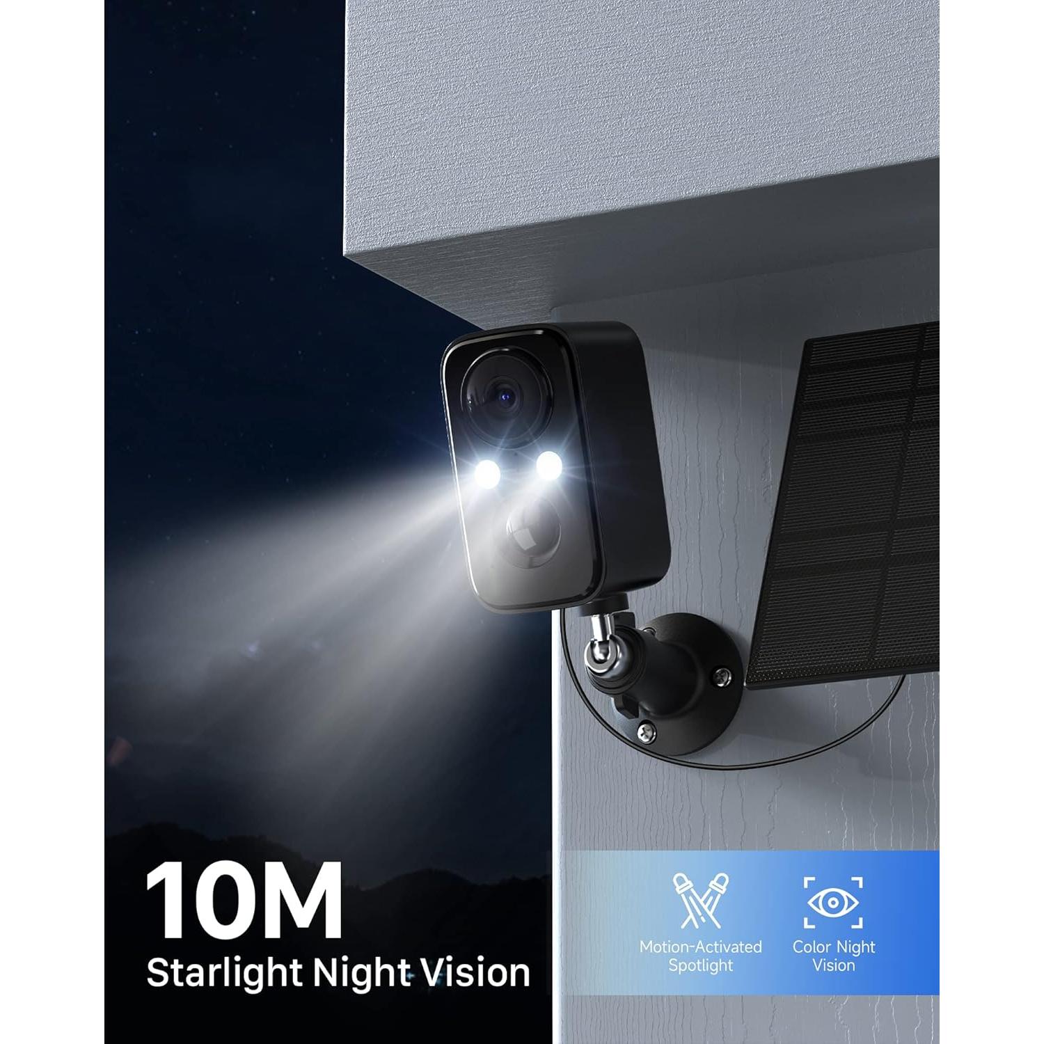 Cámara de Seguridad Inalámbrica IHOXTX 1080p Solar IP66