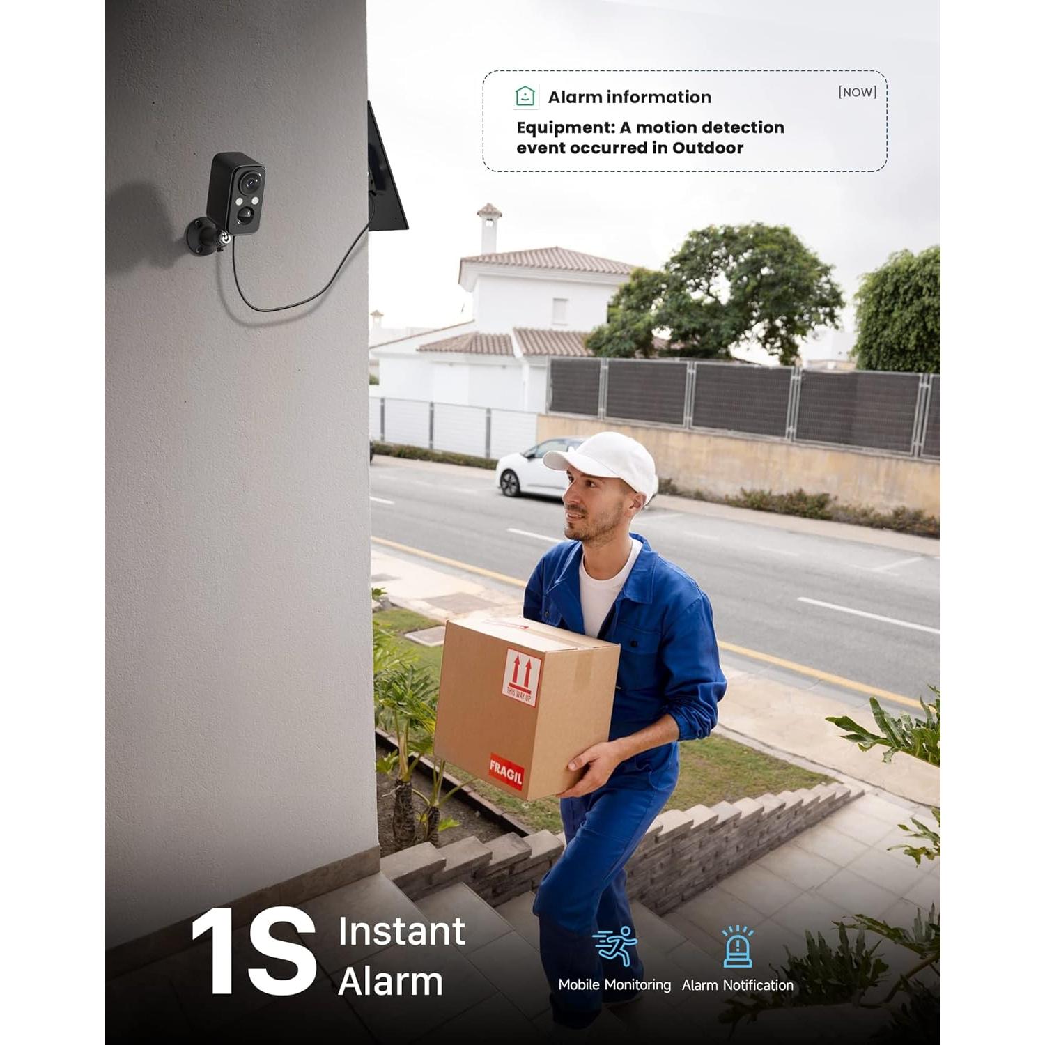 Cámara de Seguridad Inalámbrica IHOXTX 1080p Solar IP66