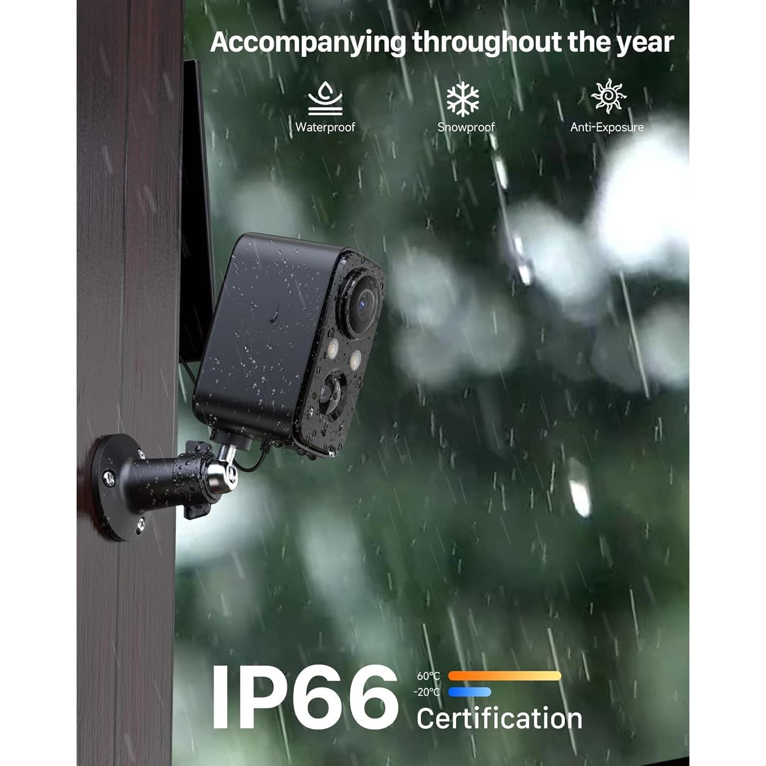 Cámara de Seguridad Inalámbrica IHOXTX 1080p Solar IP66