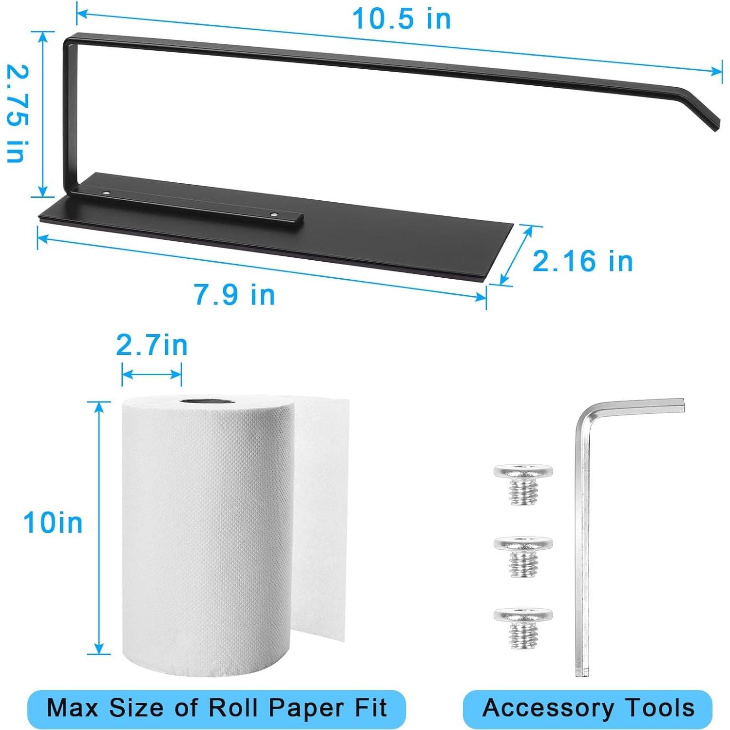 Soporte Magnético para Toallas de Papel Seropy Negro 26.7cm