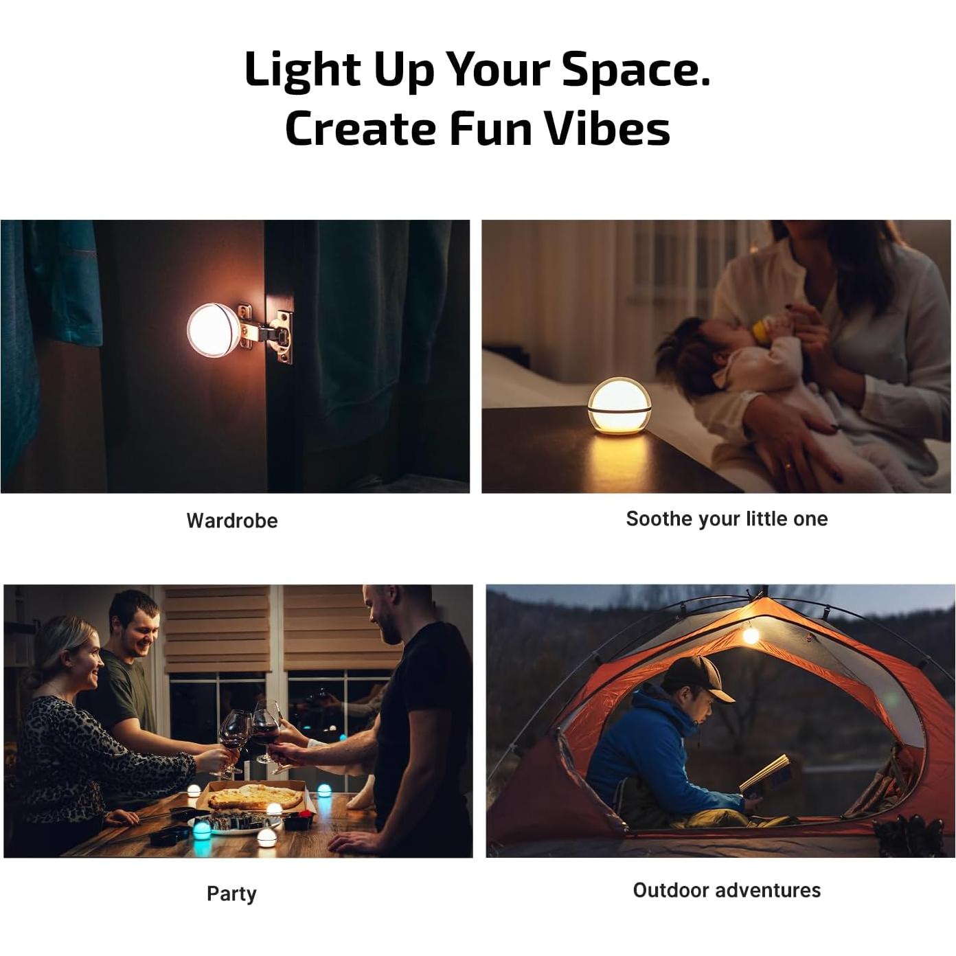 Lámpara de Mesa OLIGHT Esfera RGB 75 Lúmenes Control APP