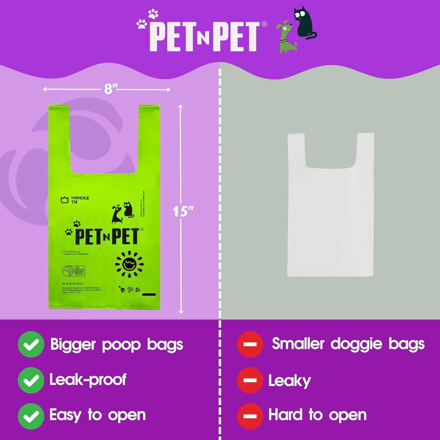 Bolsas de Poop Pet N Pet 200 Aromatizadas Lavanda 20,32x38,1cm