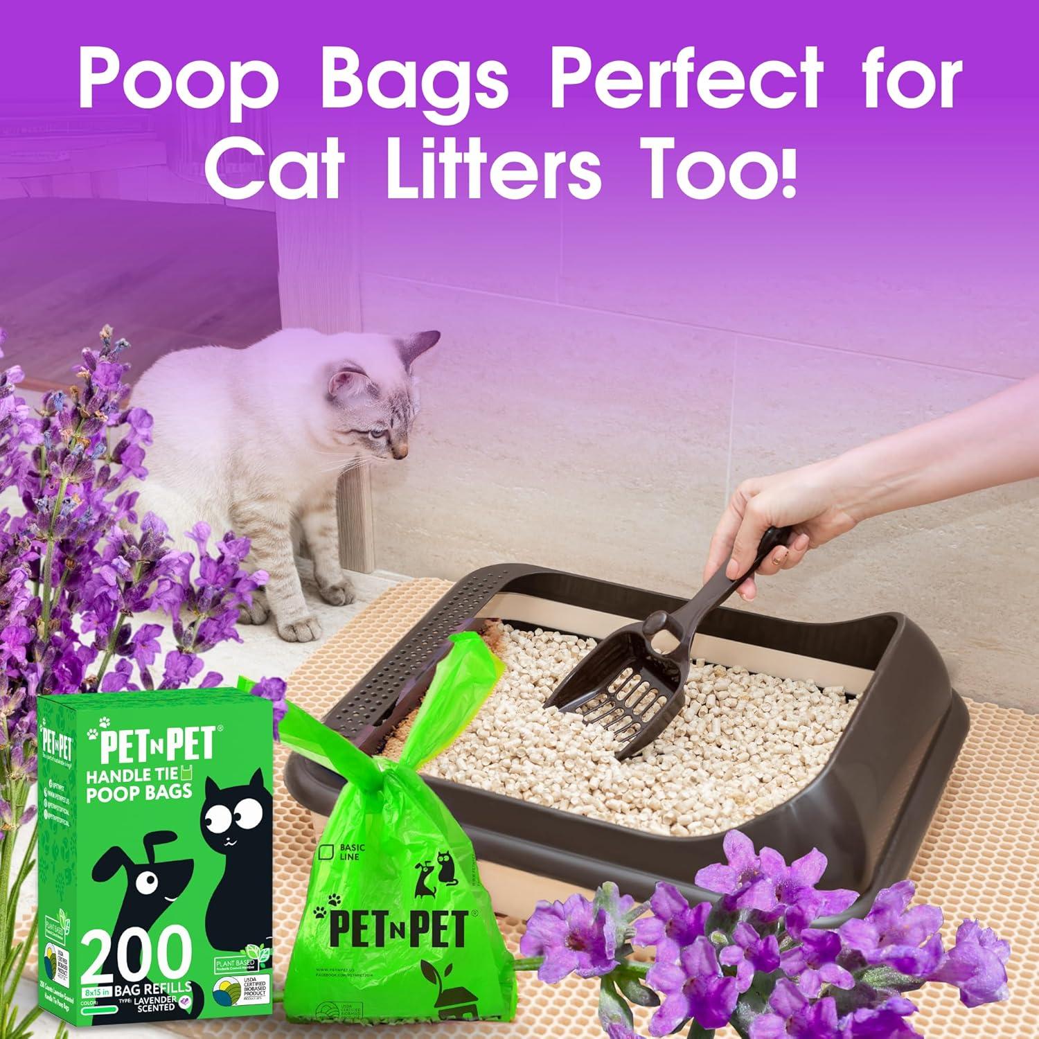 Bolsas de Poop Pet N Pet 200 Aromatizadas Lavanda 20,32x38,1cm