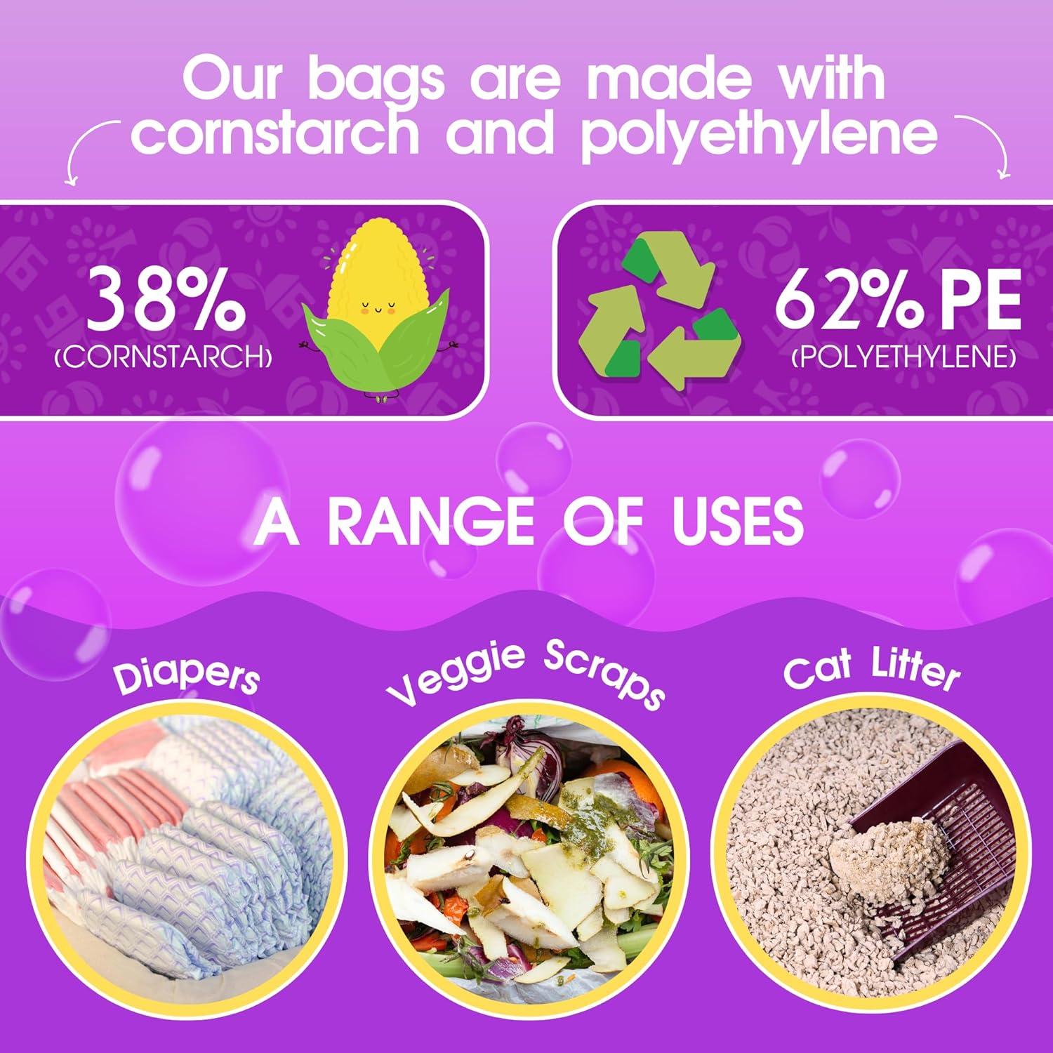 Bolsas de Poop Pet N Pet 200 Aromatizadas Lavanda 20,32x38,1cm
