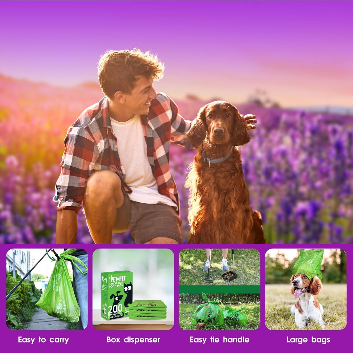 Bolsas de Poop Pet N Pet 200 Aromatizadas Lavanda 20,32x38,1cm