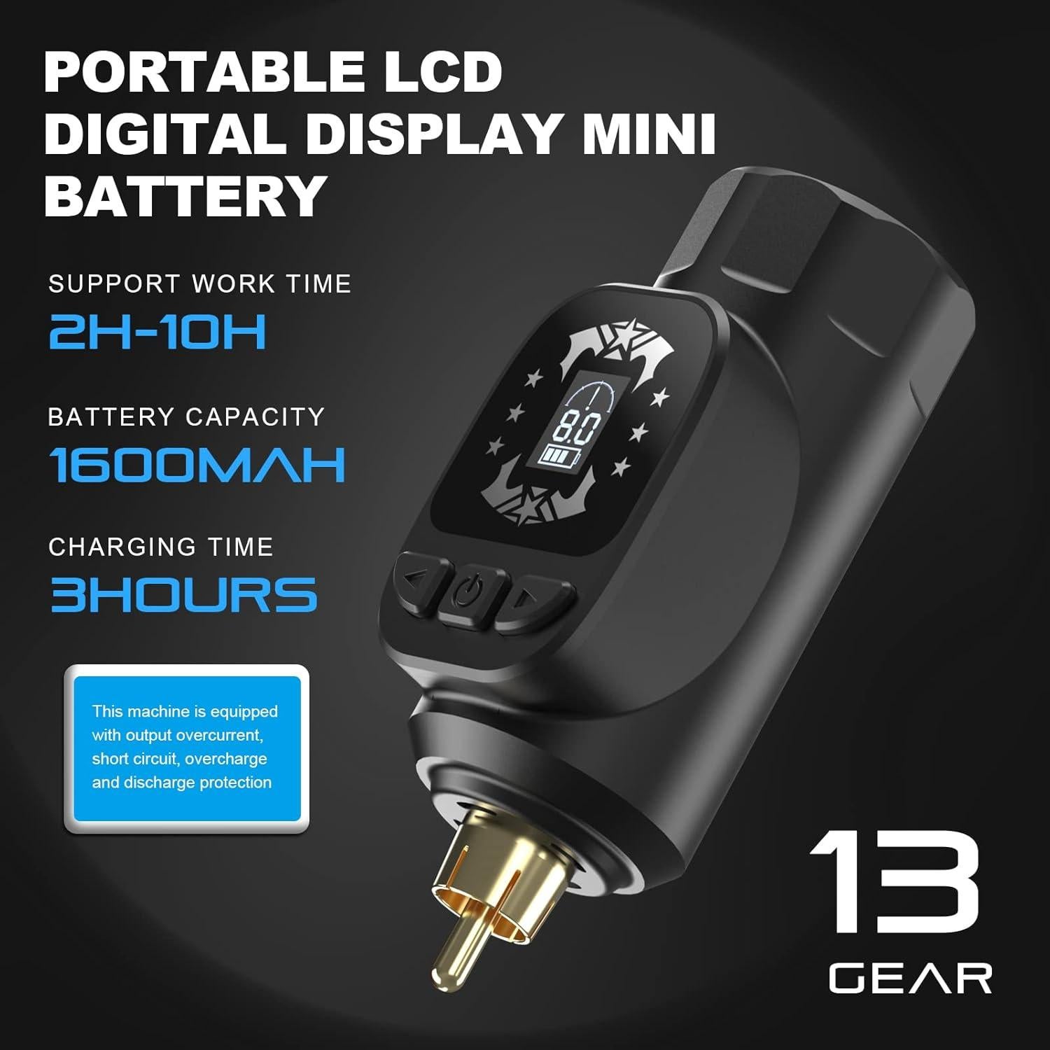 Kit de Tatuaje HAWINK Inalámbrico con Batería 1600mAh y 7 Tintas