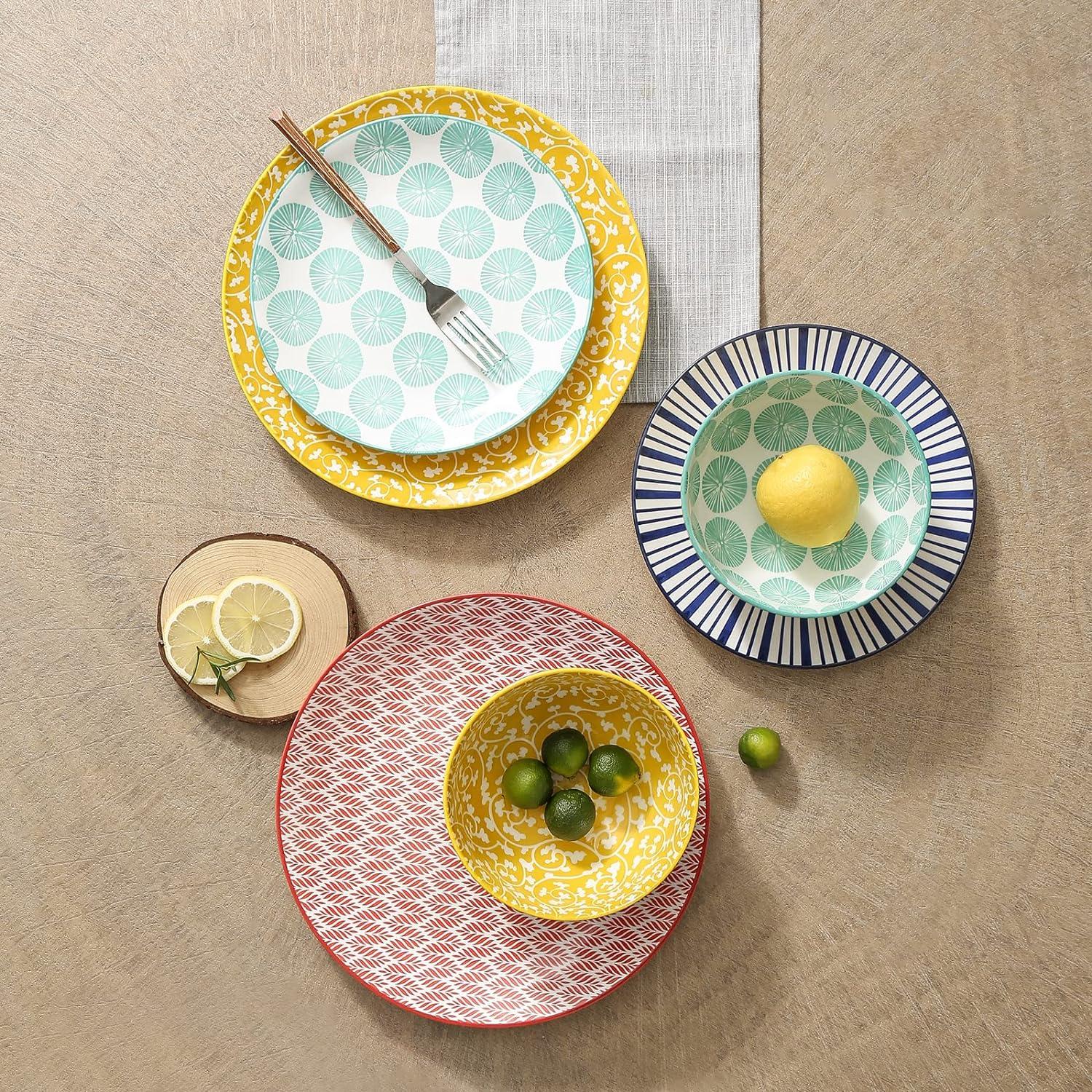 Conjunto de Vajilla de Cerámica Selamica 12 Piezas Apto Microondas