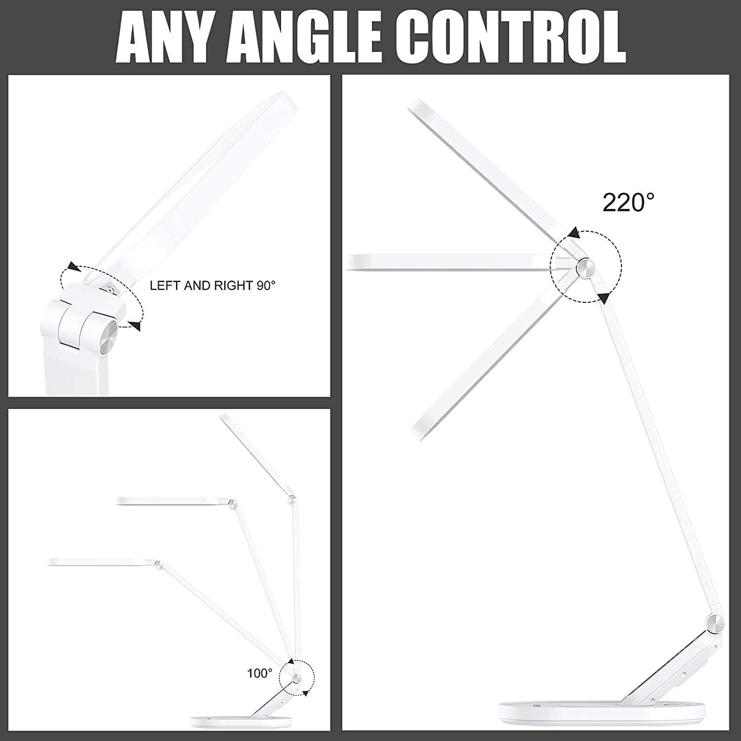 Lámpara de Escritorio JKSWT LED Regulable 5 Modos Cuidado Ojos