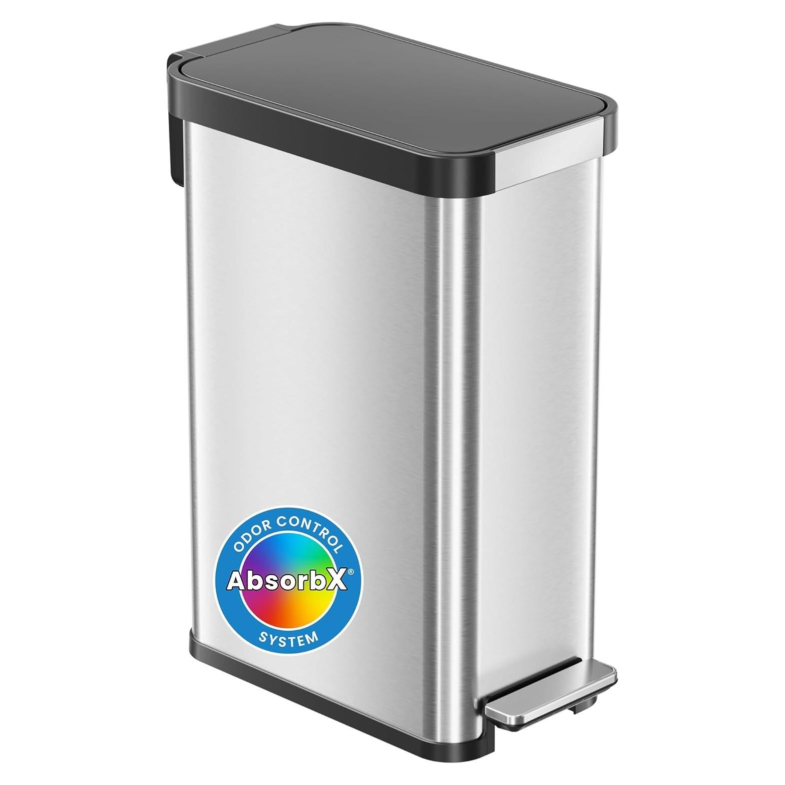 Cubo de Basura iTouchless 50L Acero Inoxidable con Pedal