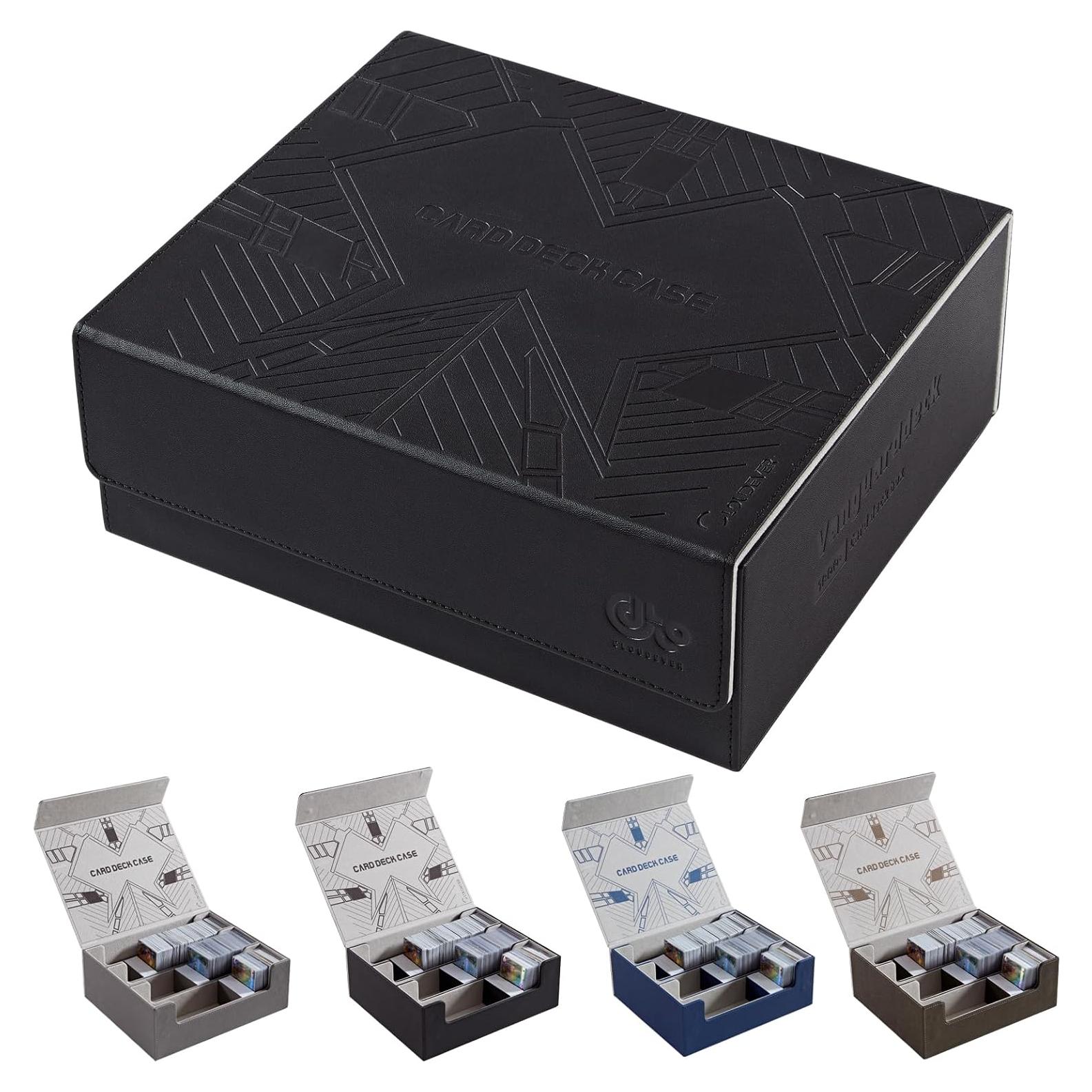 Caja de Almacenamiento de Cartas Cloudever Negro 2040 Cartas