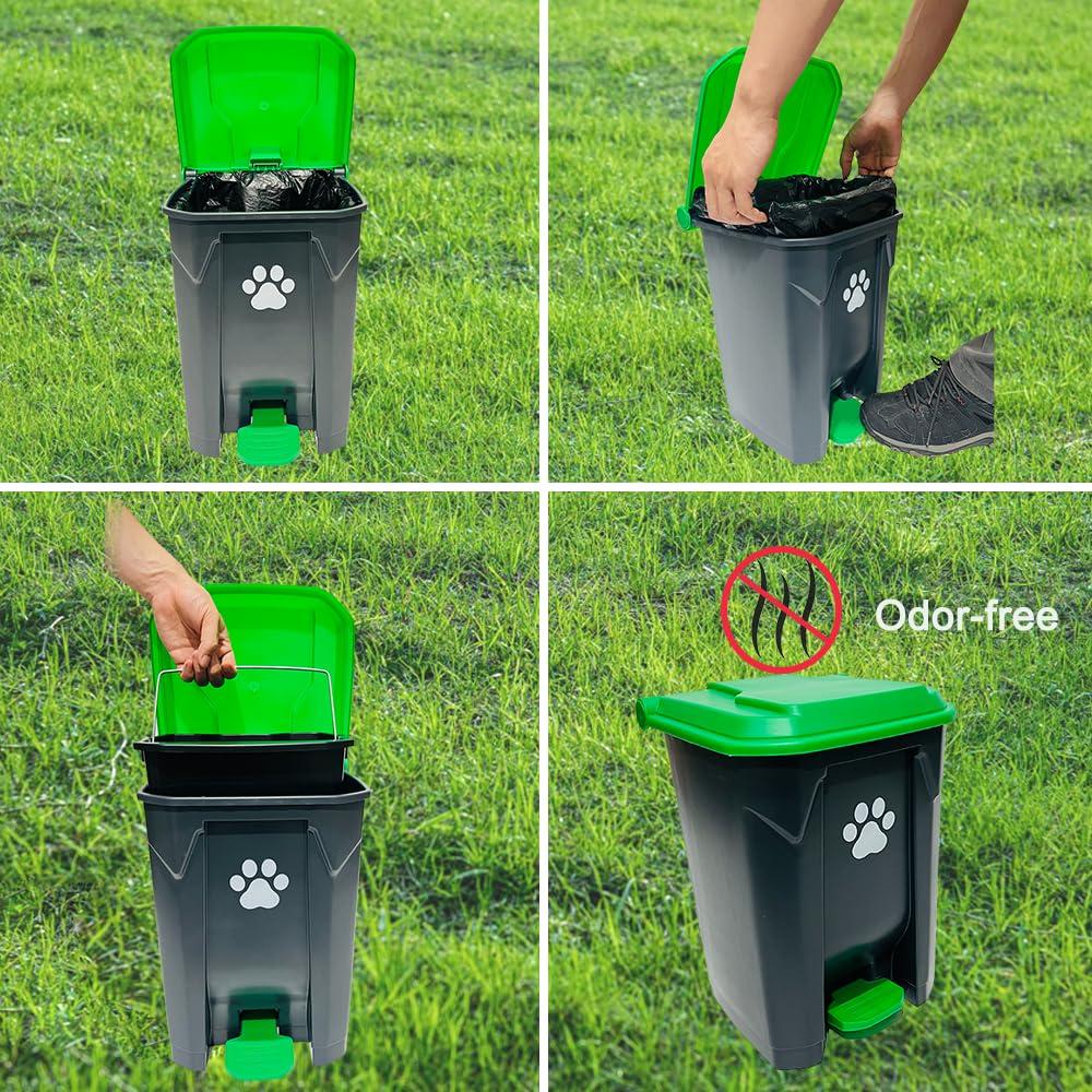 Cubo de Basura para Excremento de Perro UUIXXYG 20L con Recogedor