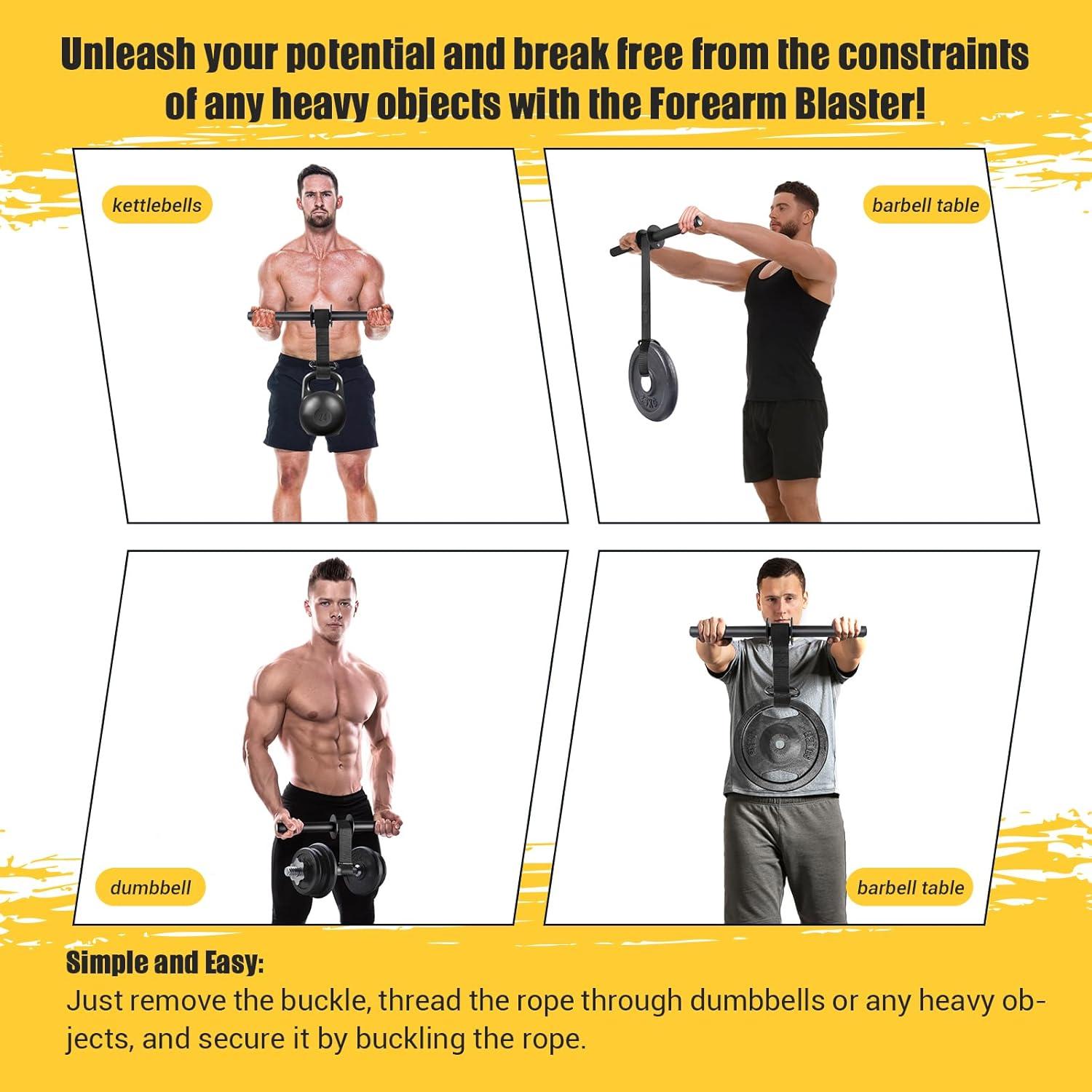 Fortalecedor de Antebrazo AJKPL con Rodillo de Muñeca 110/130 cm