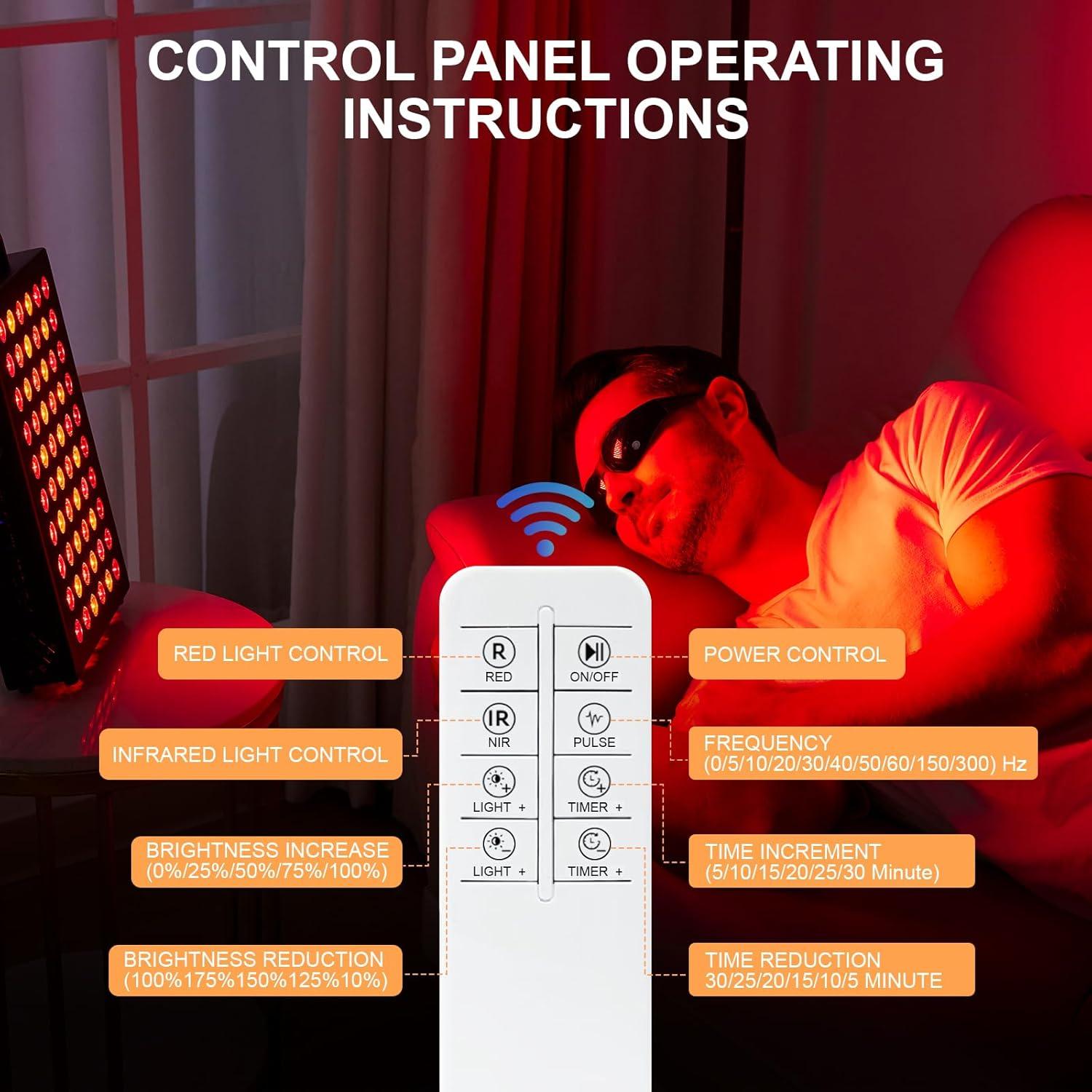 Panel de Terapia de Luz Roja BONLIBRO BN-112 4 Olas 630-940nm