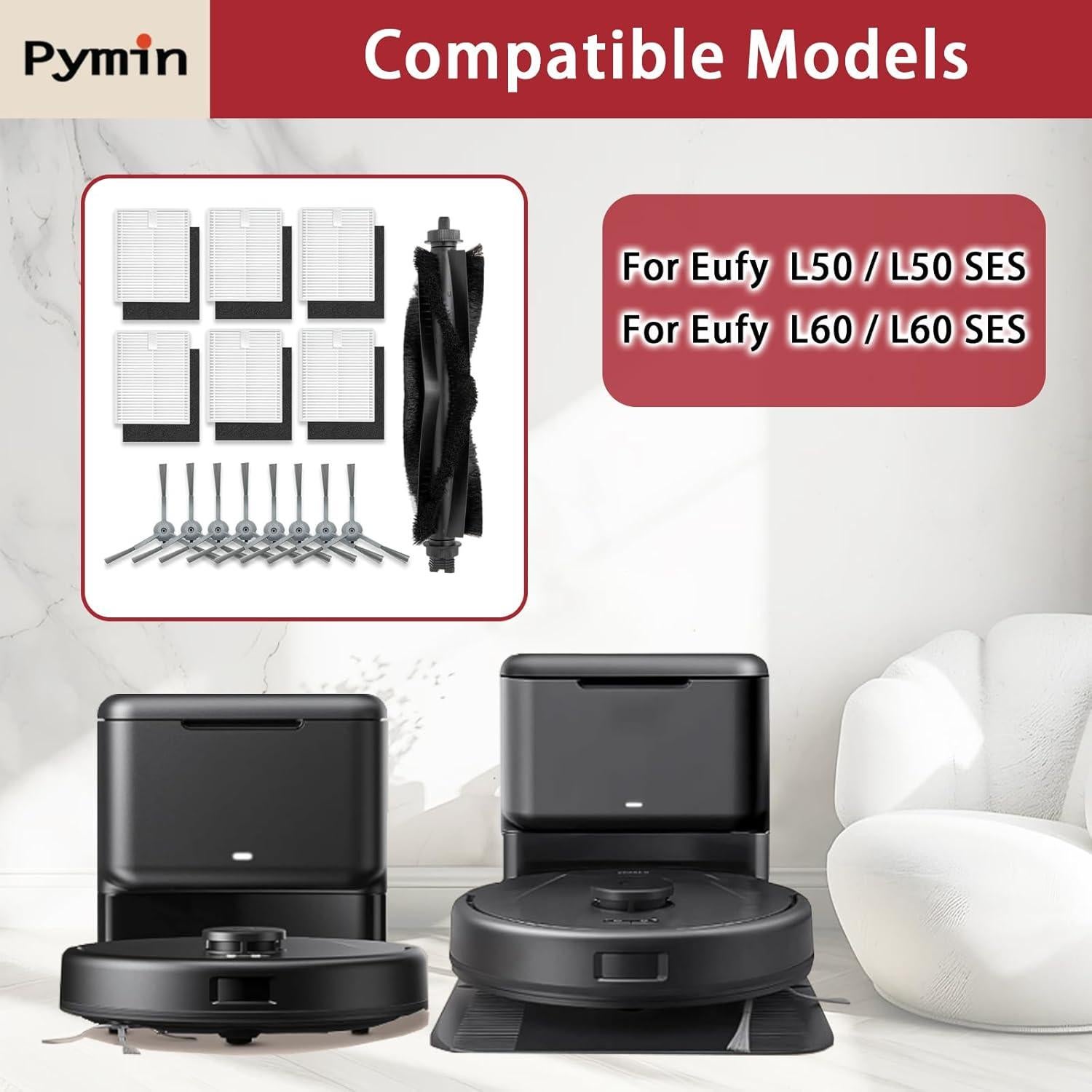 Kit de Accesorios Pymin 16 Piezas para Aspiradora Eufy L60