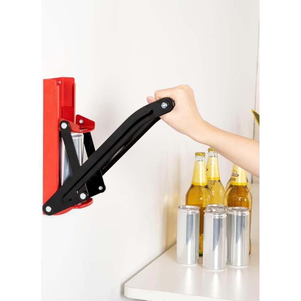 Trituradora de Latas Met Lux Roja 12/16 oz Montable en Pared