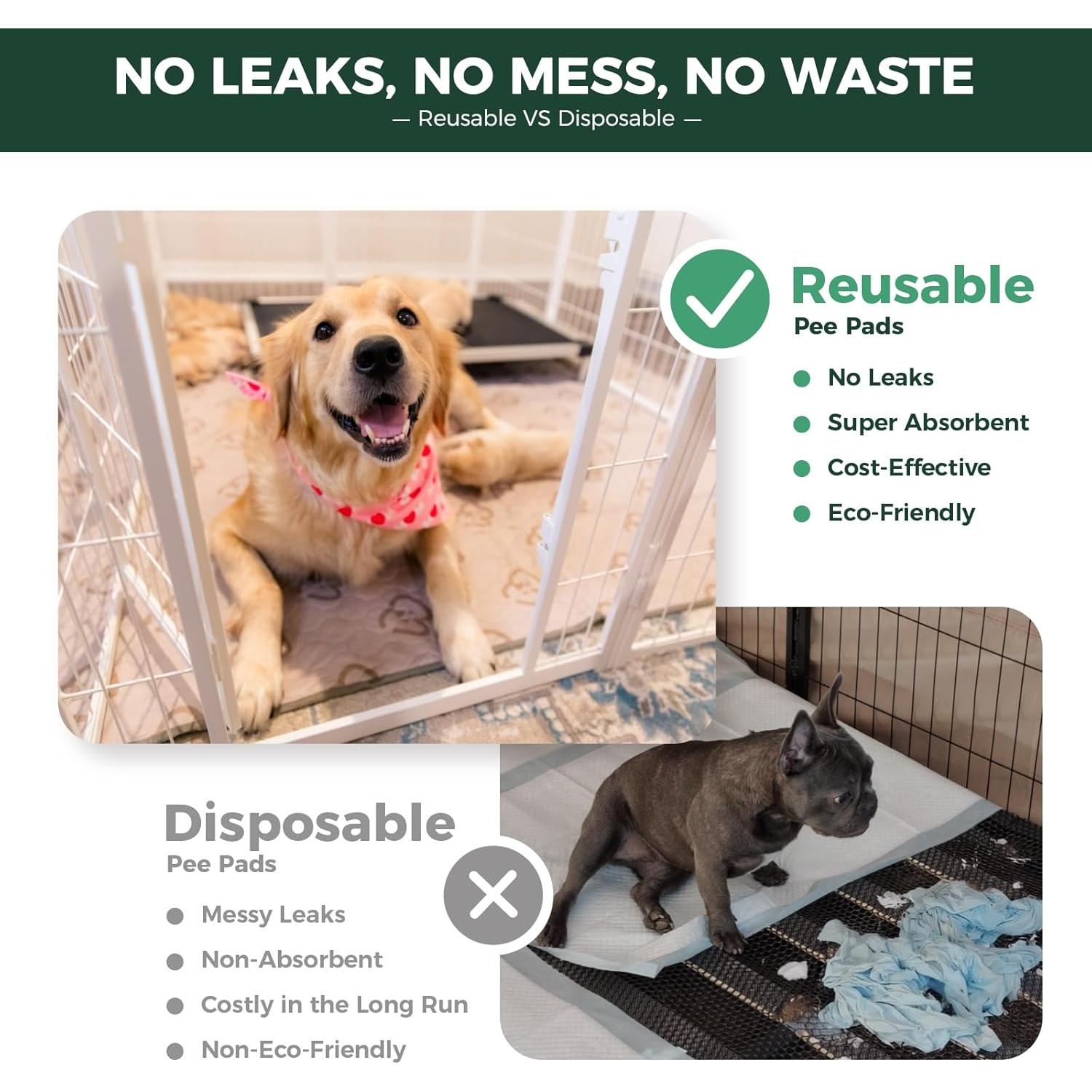 Almohadillas Lavables FXW para Perros 63x63 cm Absorbentes