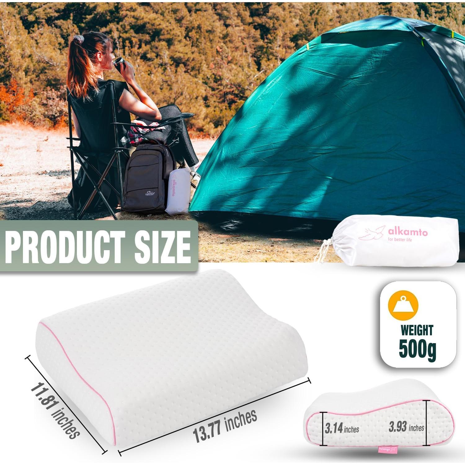 Almohada de Viaje Alkamto Espuma Viscoelástica 34.8x30 cm