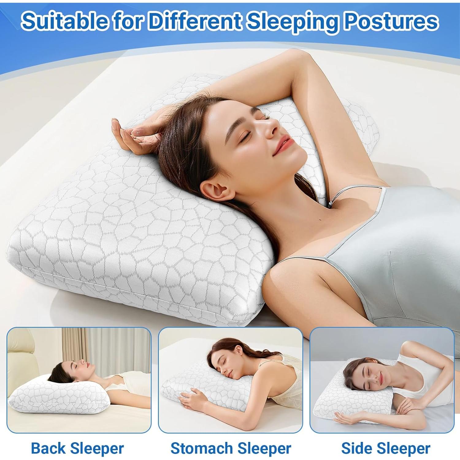 Almohada de Cama TranquilMoments Espuma Memoria Refrigerante 66.5x41.4cm