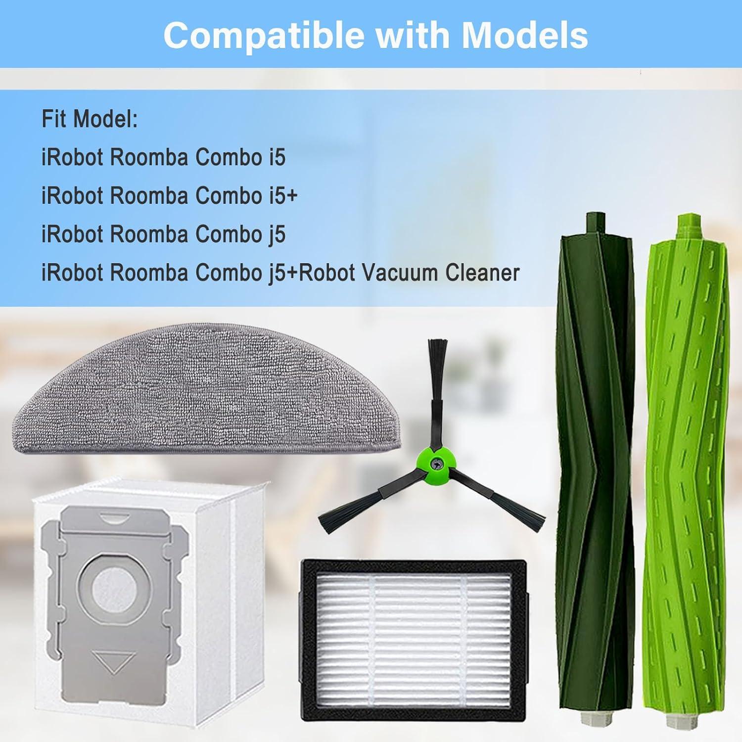 Kit de Repuesto para iRobot Roomba Combo i5/j5 - 1 Cepillo y 4 Filtros