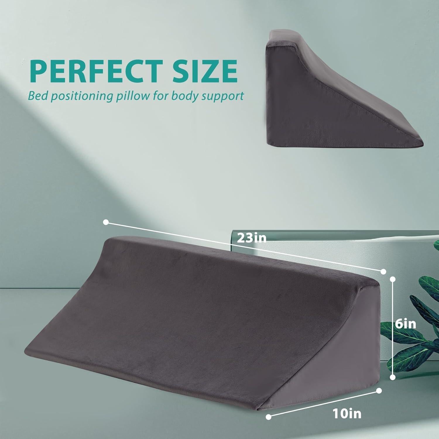 Cojín en Cuña Bedluxe 58x25 cm Espuma Alta Densidad