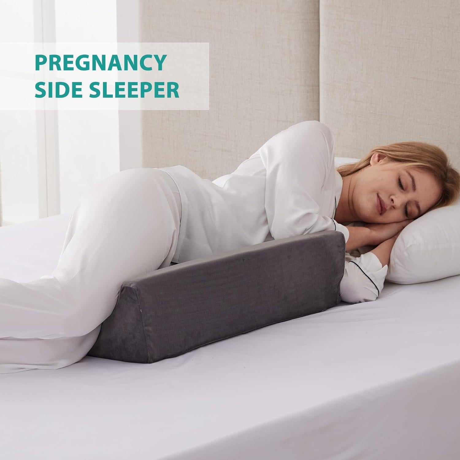 Cojín en Cuña Bedluxe 58x25 cm Espuma Alta Densidad